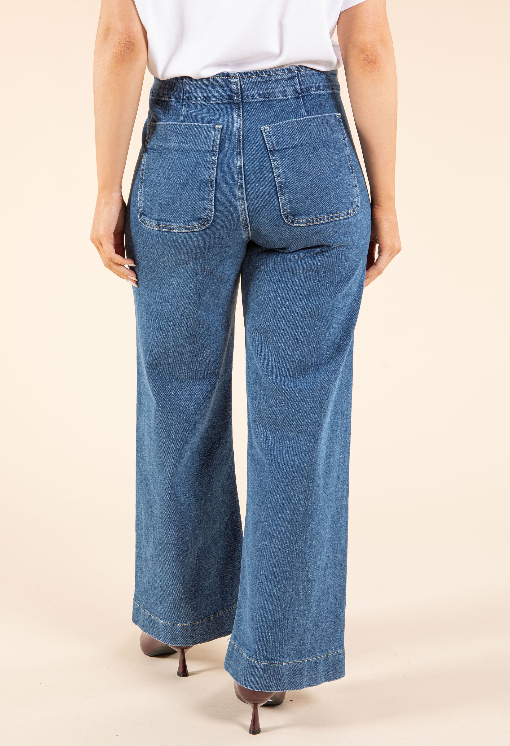 Ruby Seamless Wide Leg Jeans - Image 4