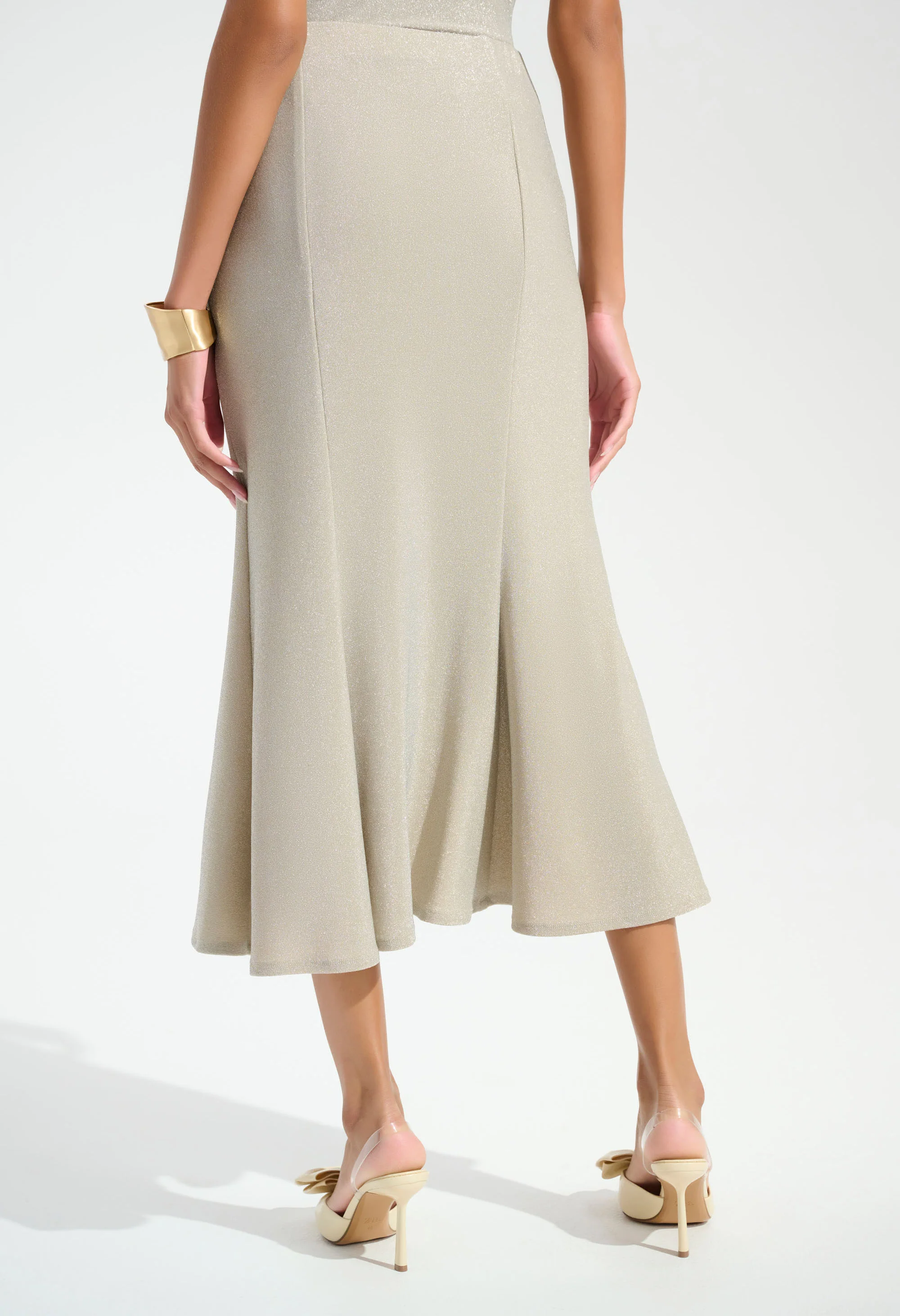 Ruched Midi Flared Skirt - Image 2