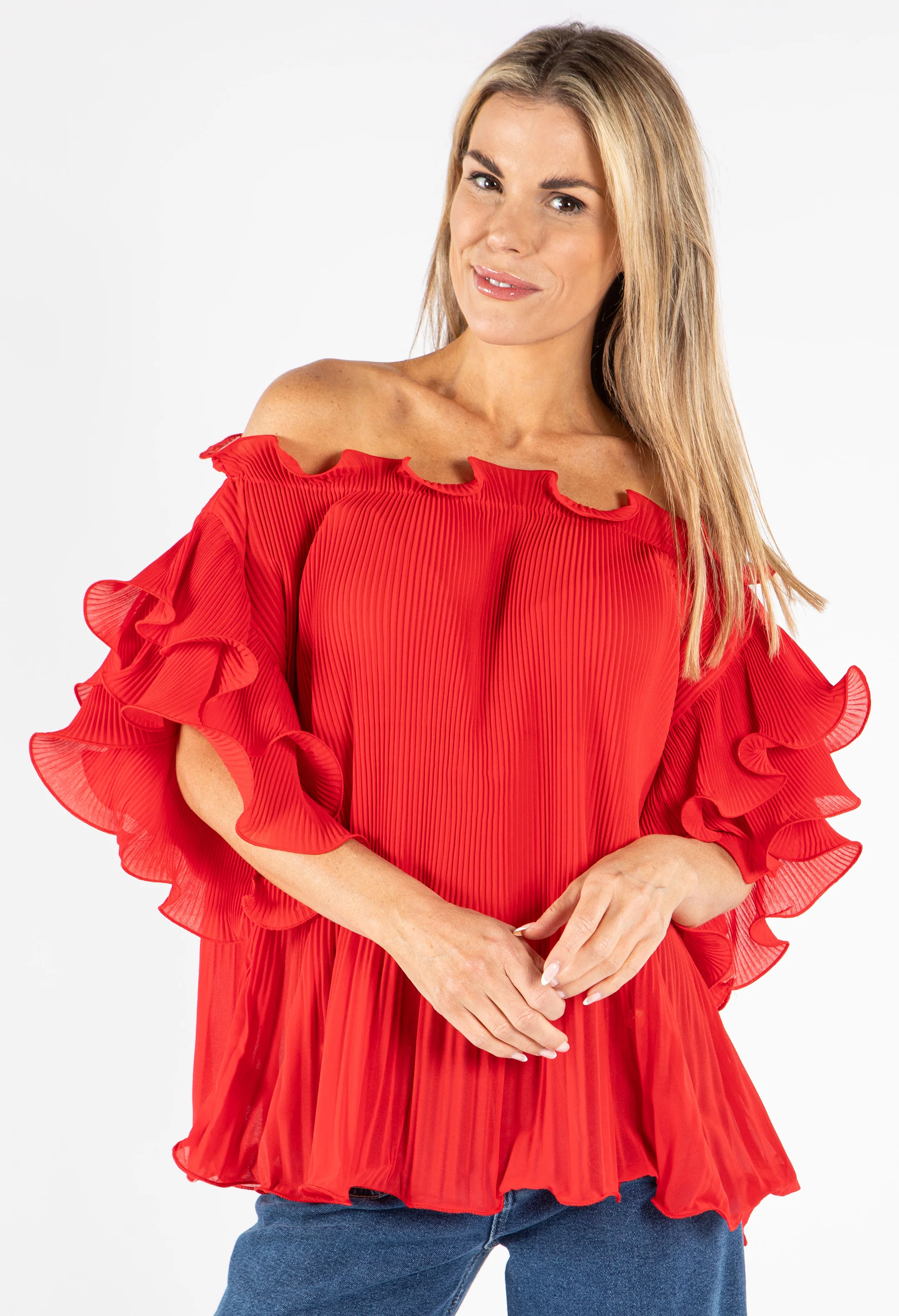 Ruffle Pleated Blouse - Image 6