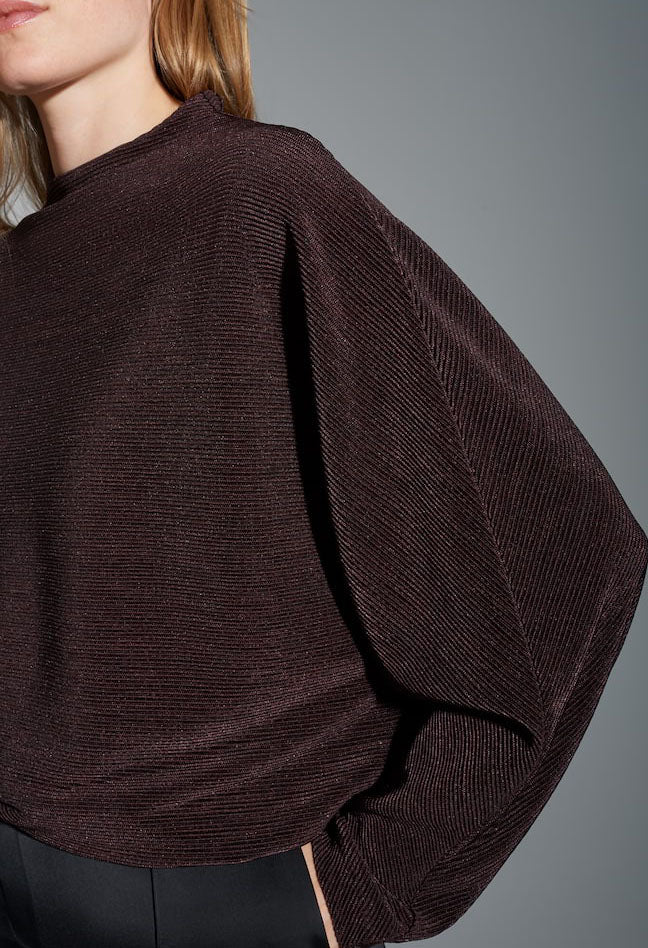 Saglanz Gloss Effect Jersey Top - Image 2