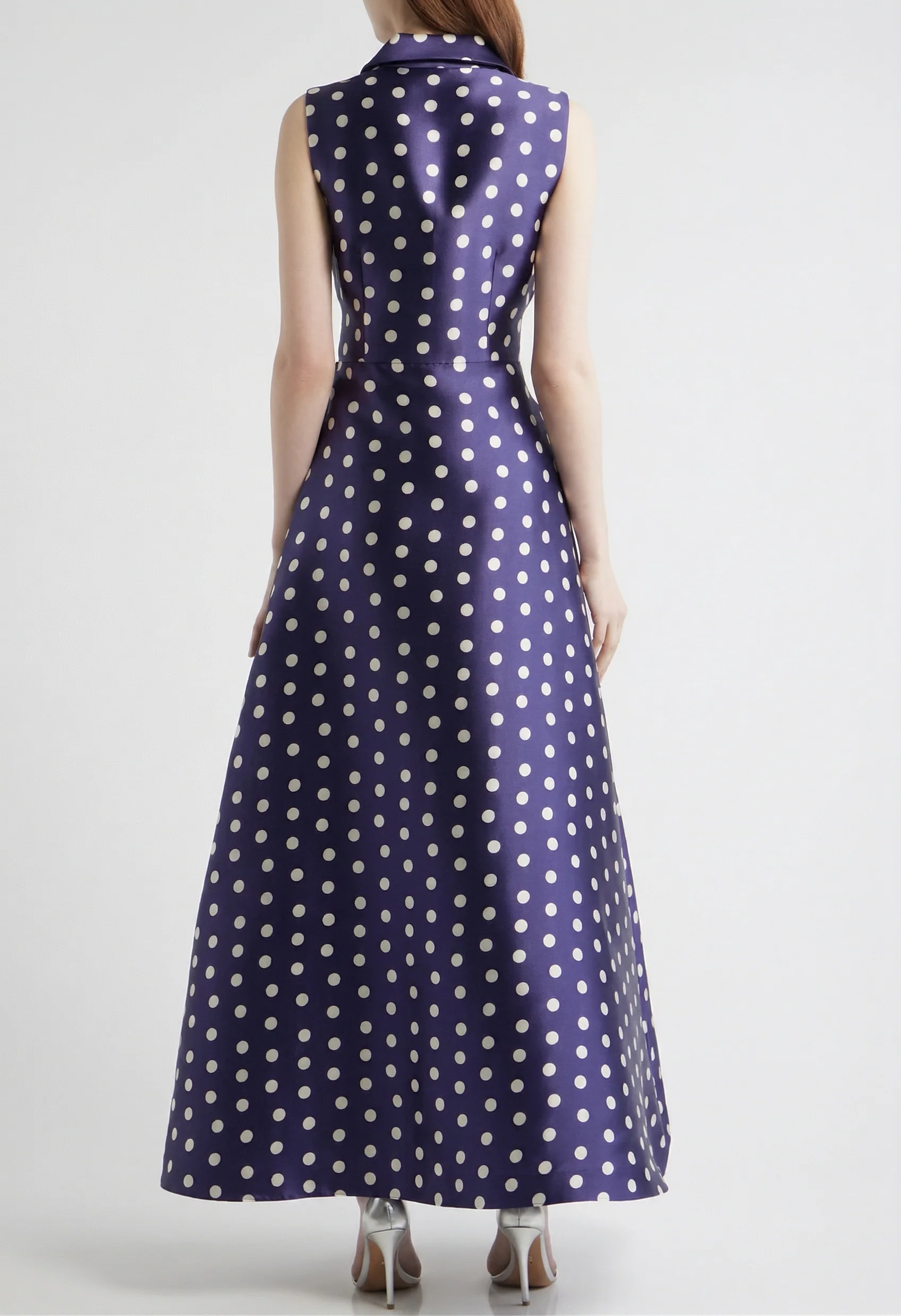 Satin Polka Dot Shirt Dresses - Image 4