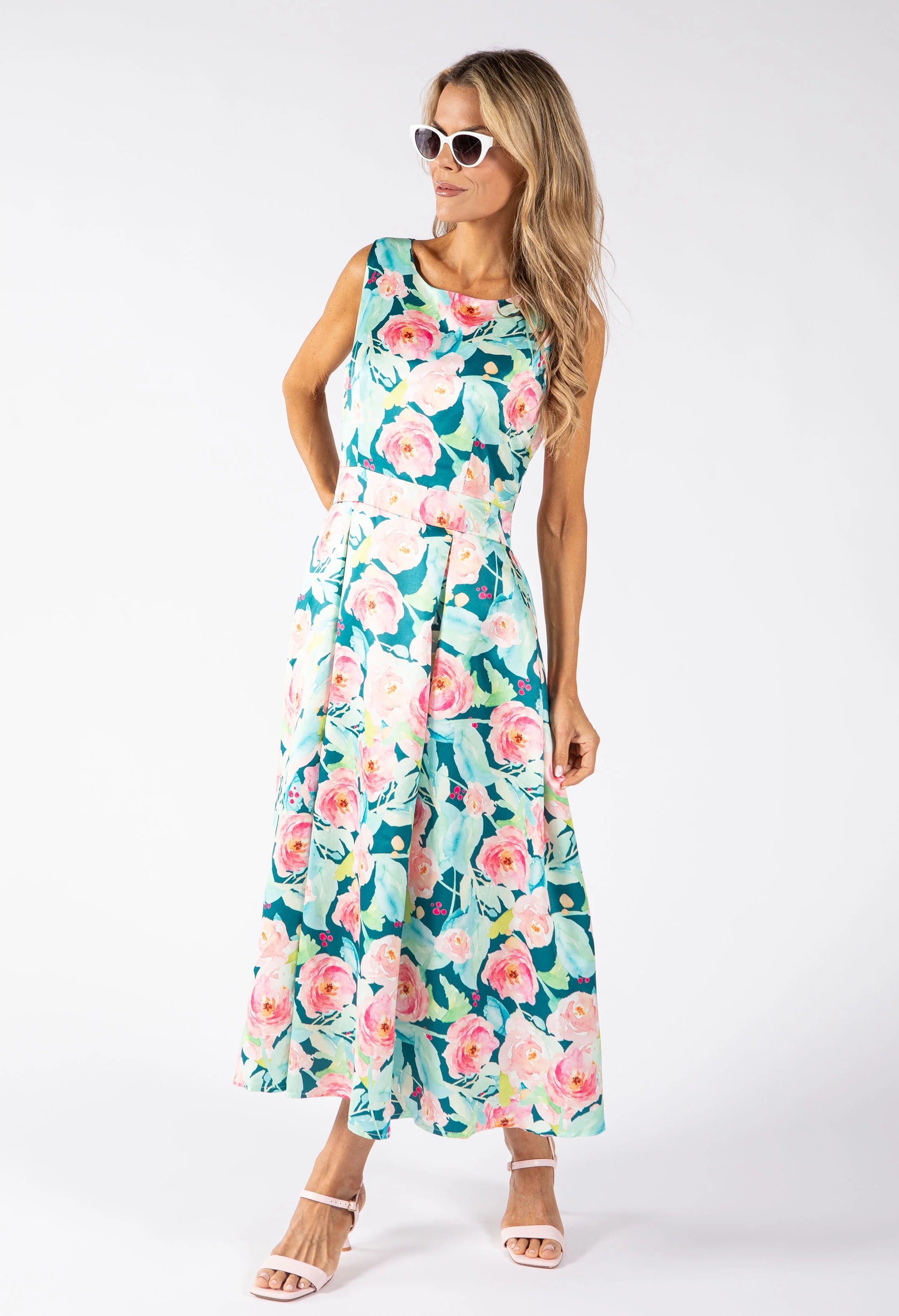 Satin Touch Rose Dress - Image 4