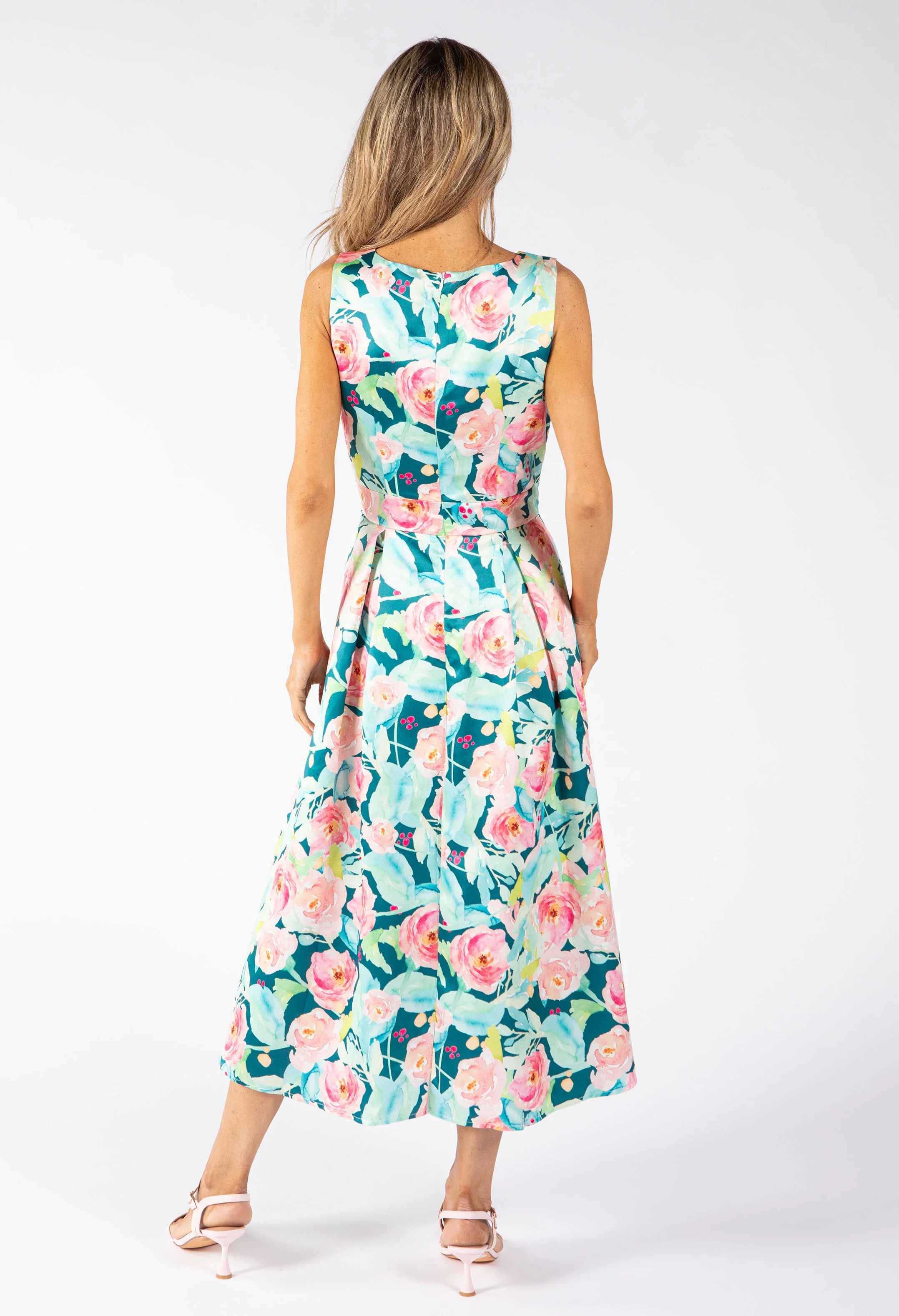 Satin Touch Rose Dress - Image 5