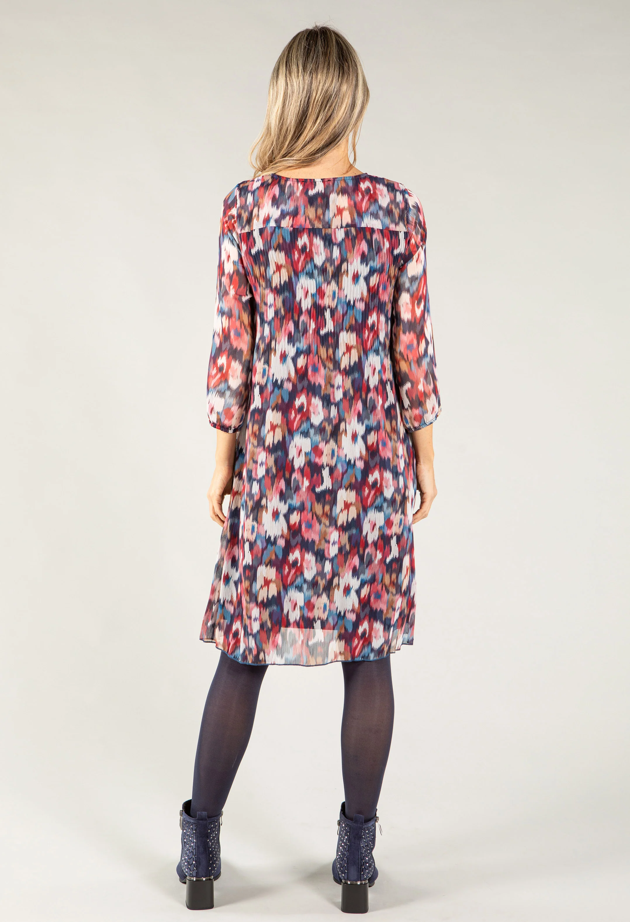 Colour Fleck V Neckline Dress - Image 5
