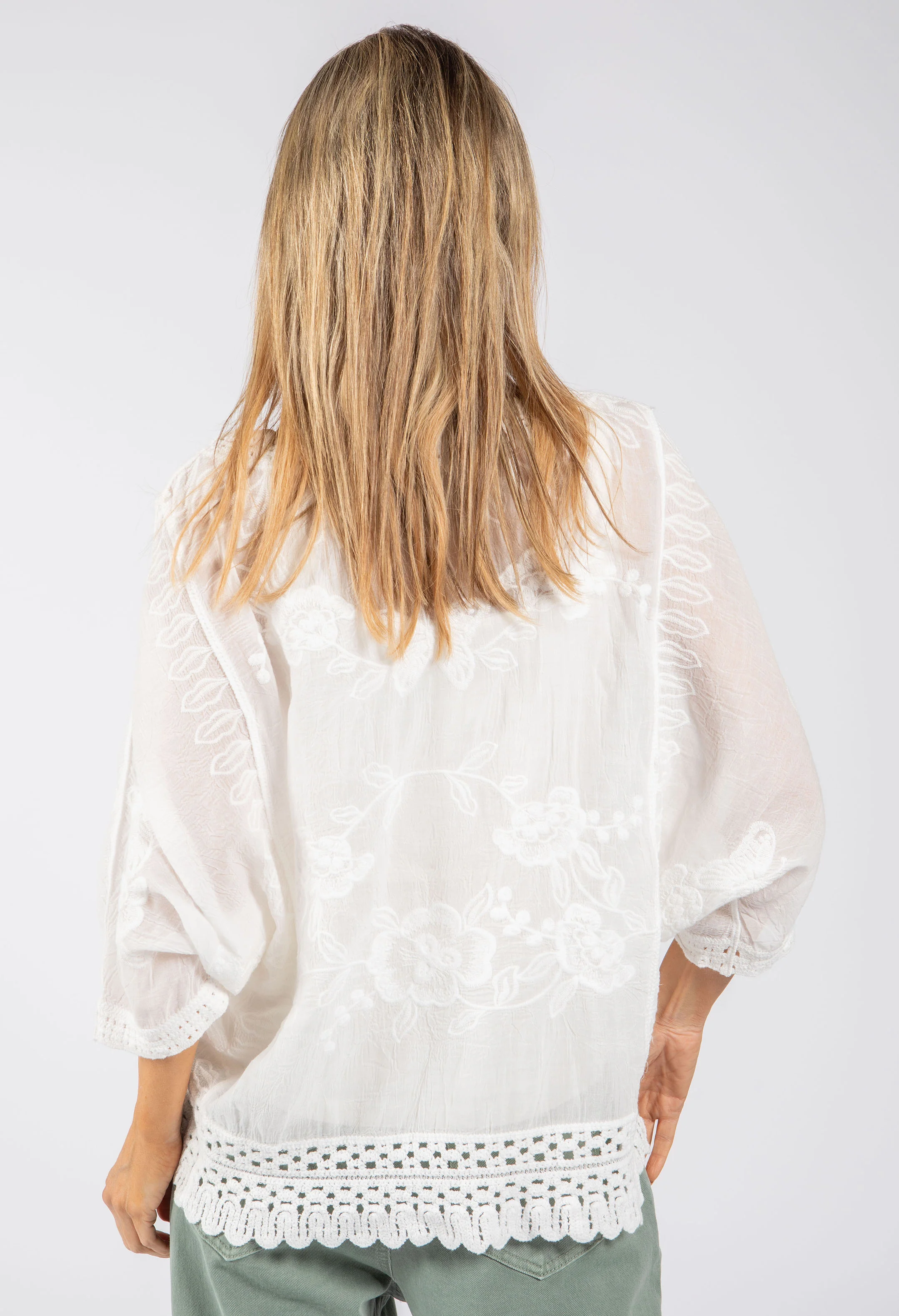 Scallop Detail V-Neck Blouse - Image 5