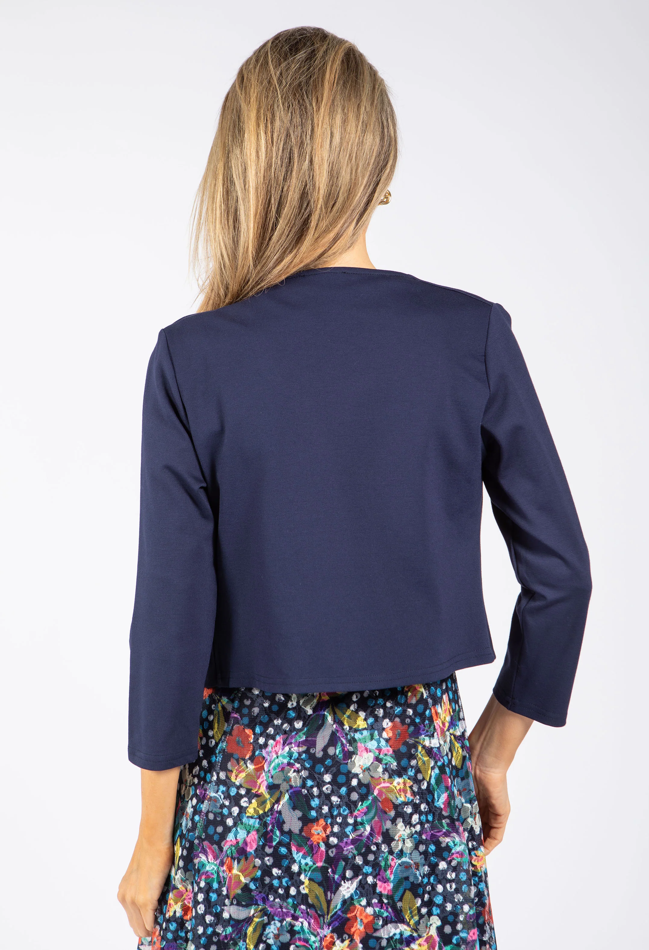 Scalloped Hem Open Jacket - Image 8