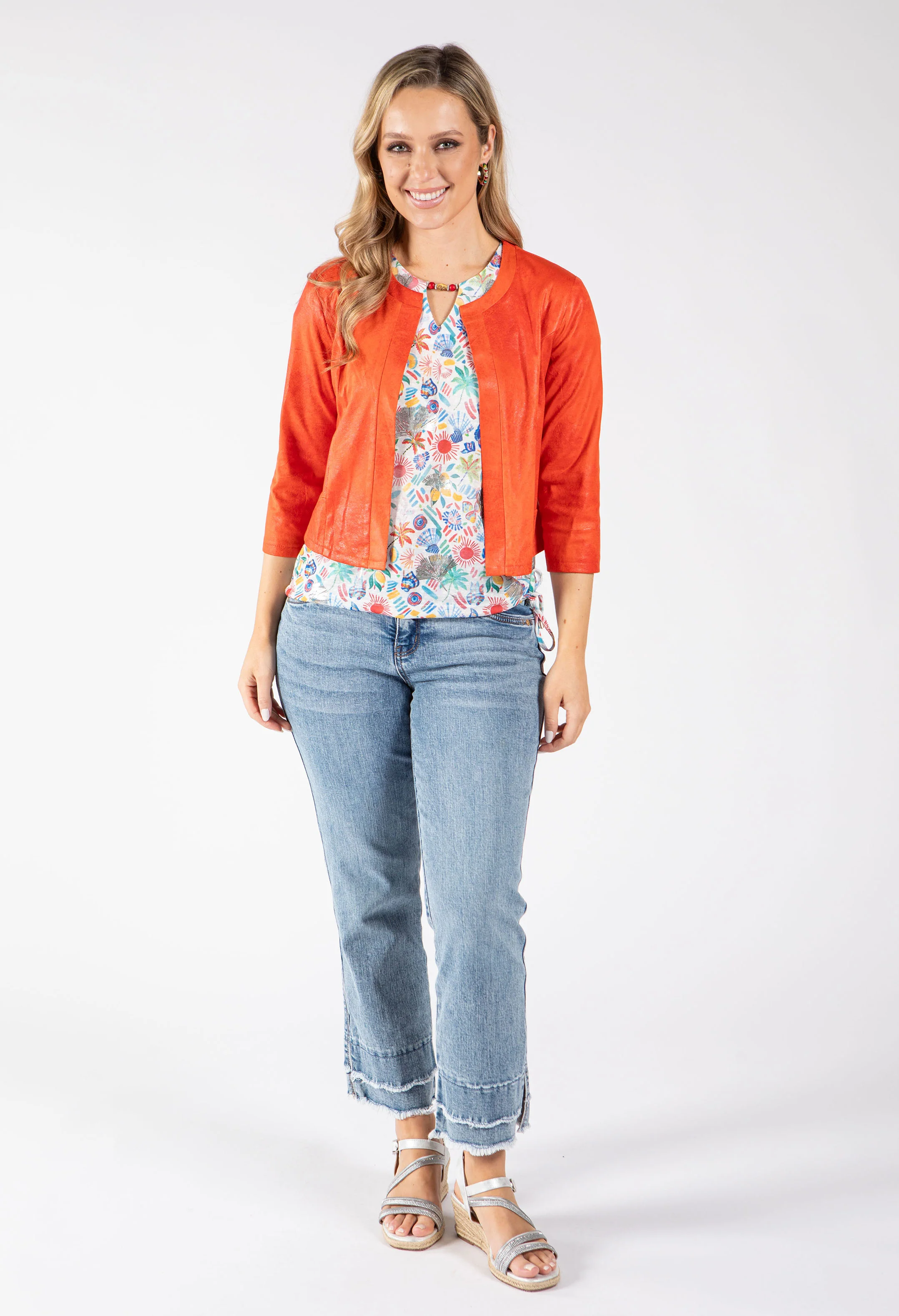 Seashell Print Fine Knit Top - Image 6
