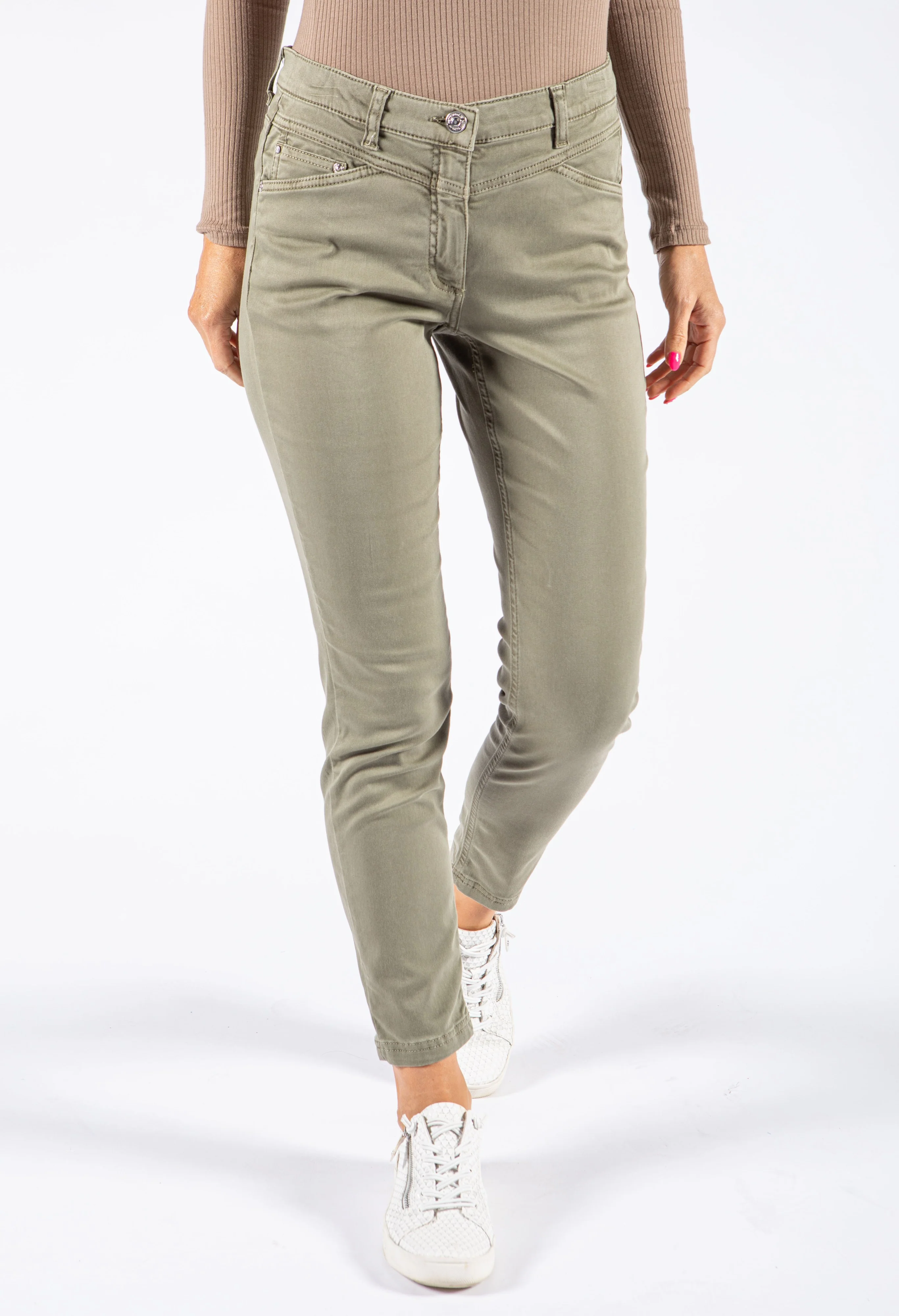 Selina 7/8 Length Slim Fit Trousers - Image 8
