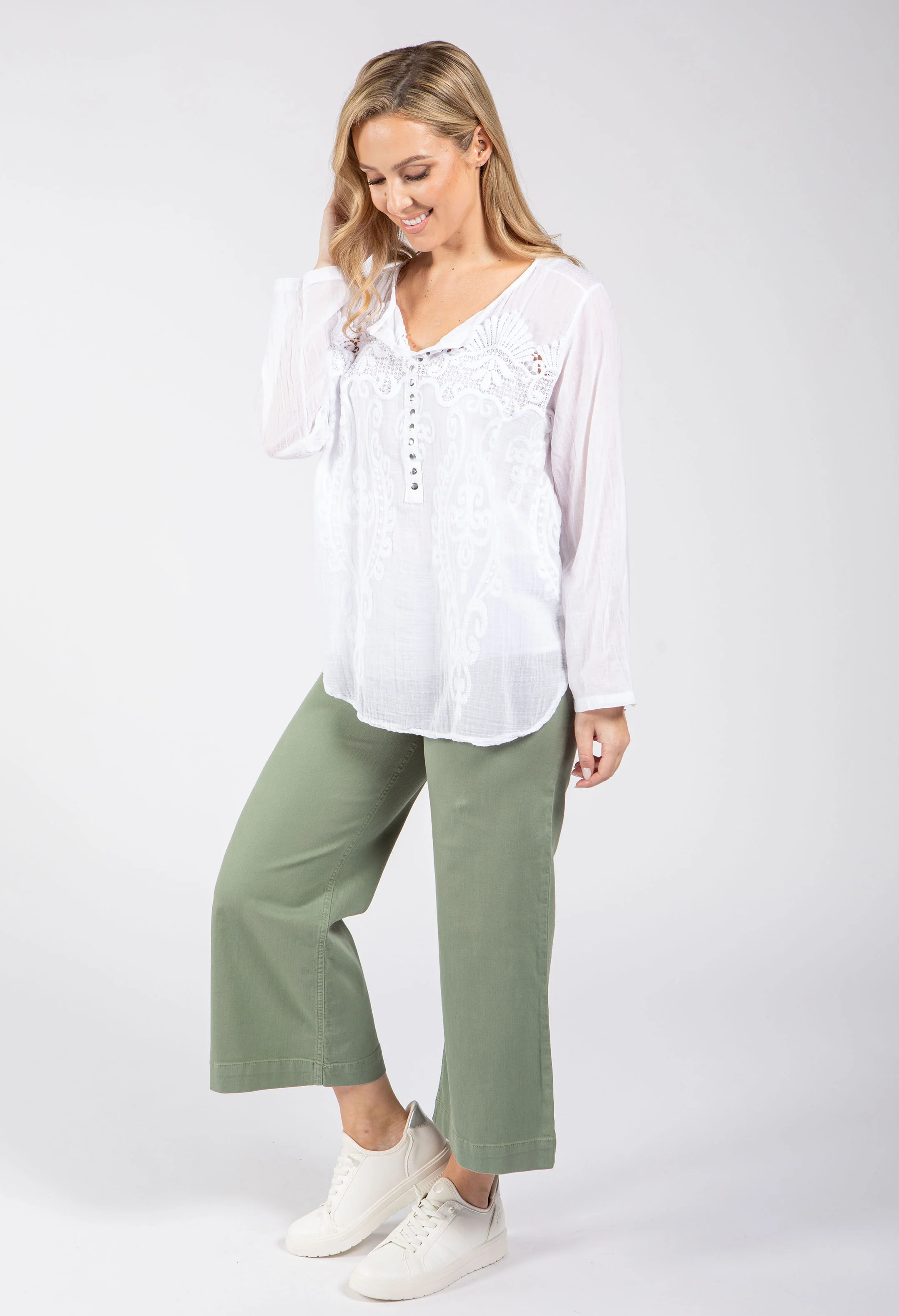 Sequin & Crochet Blouse - Image 2