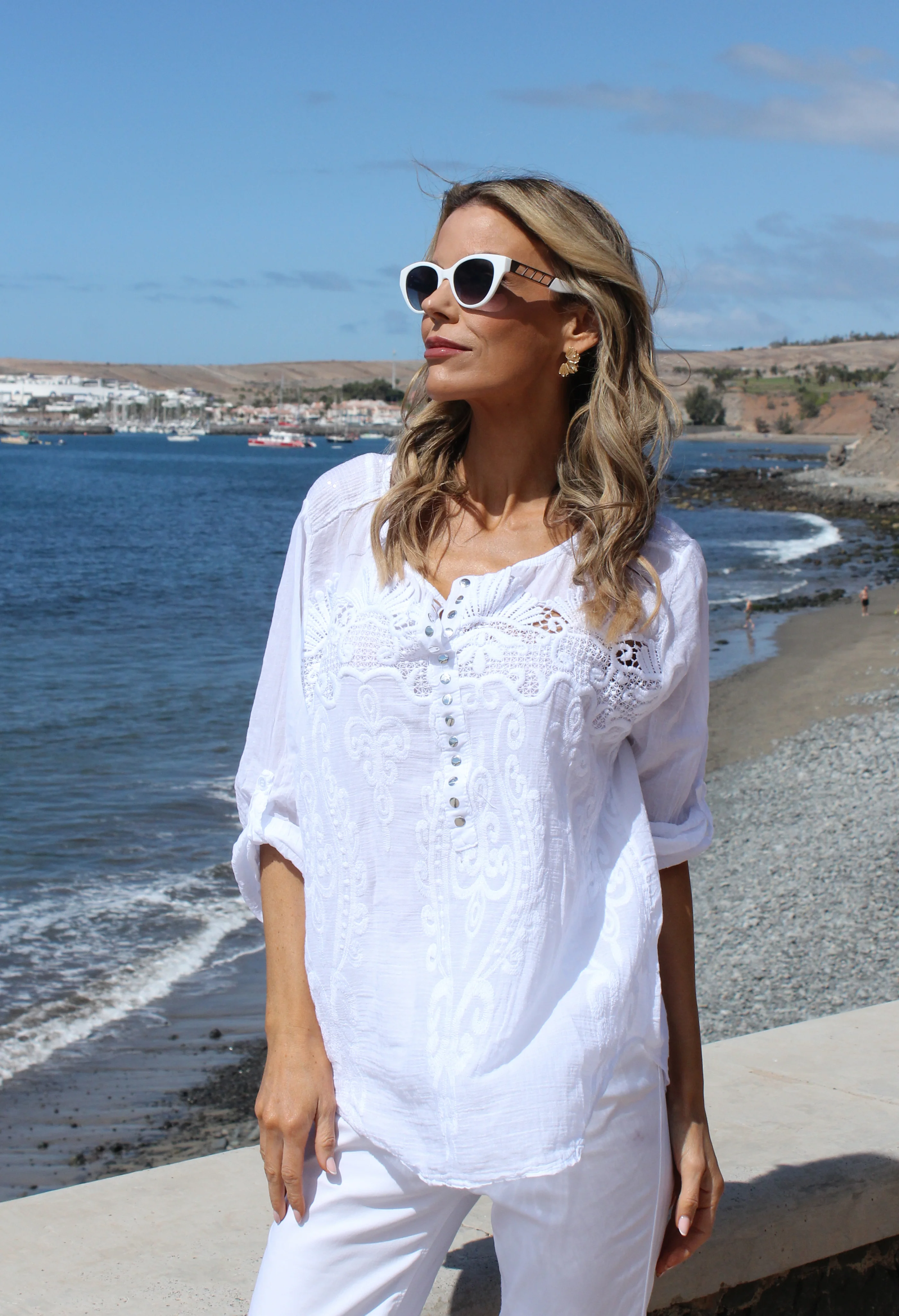 Sequin & Crochet Blouse - Image 3