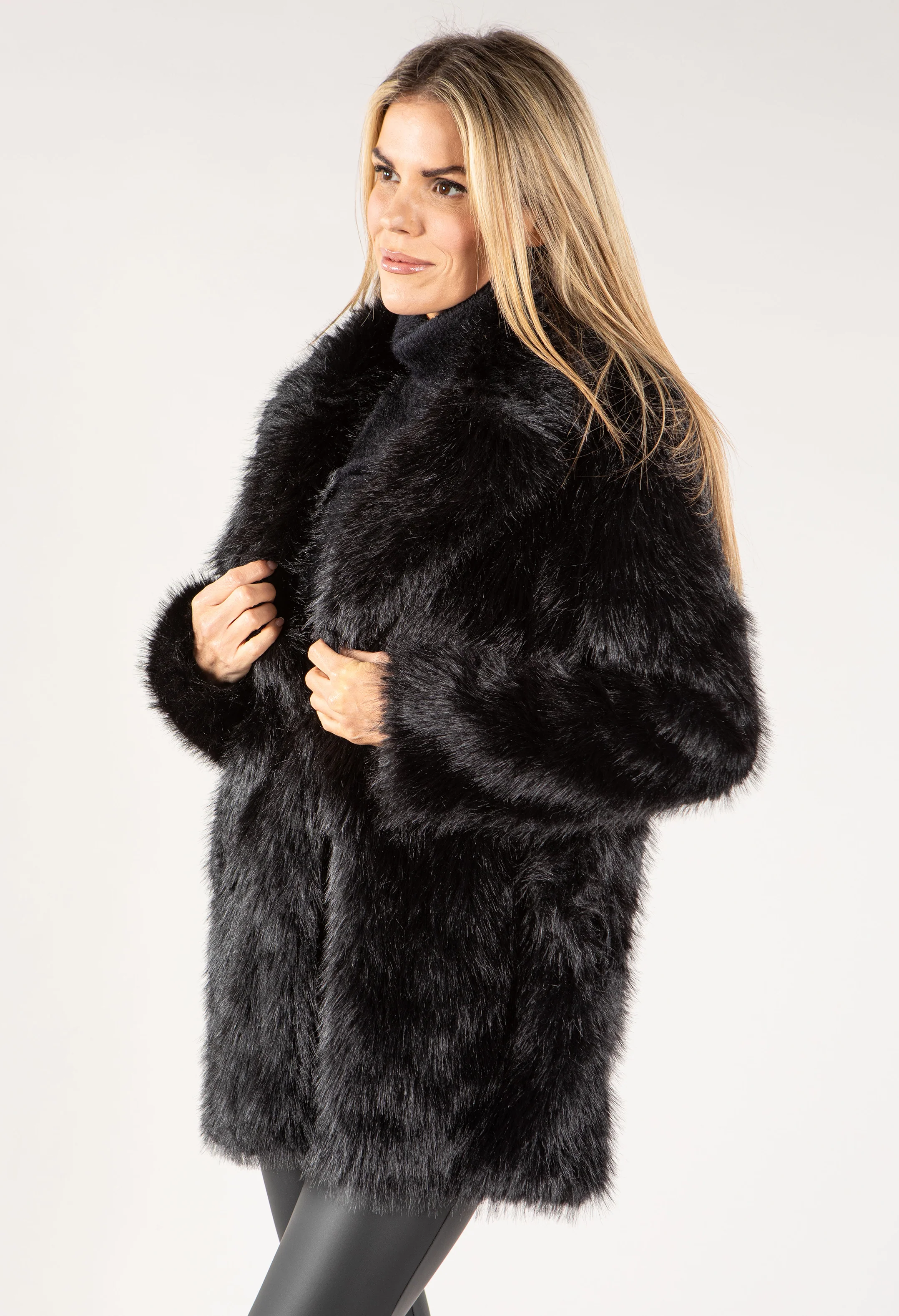 Shaggy Faux Fur Coat - Image 2