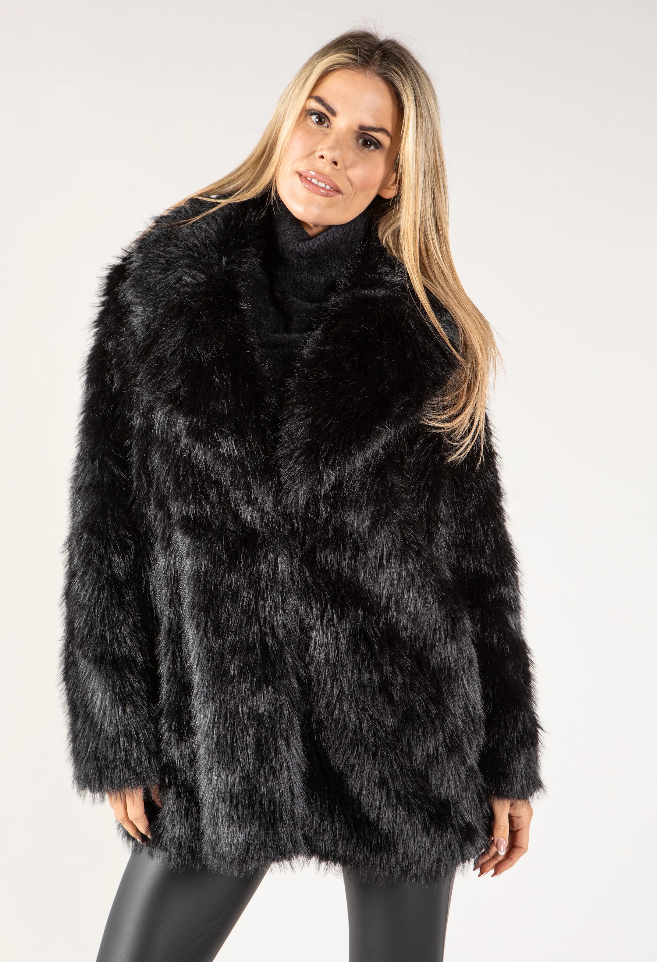 Shaggy Faux Fur Coat - Image 3