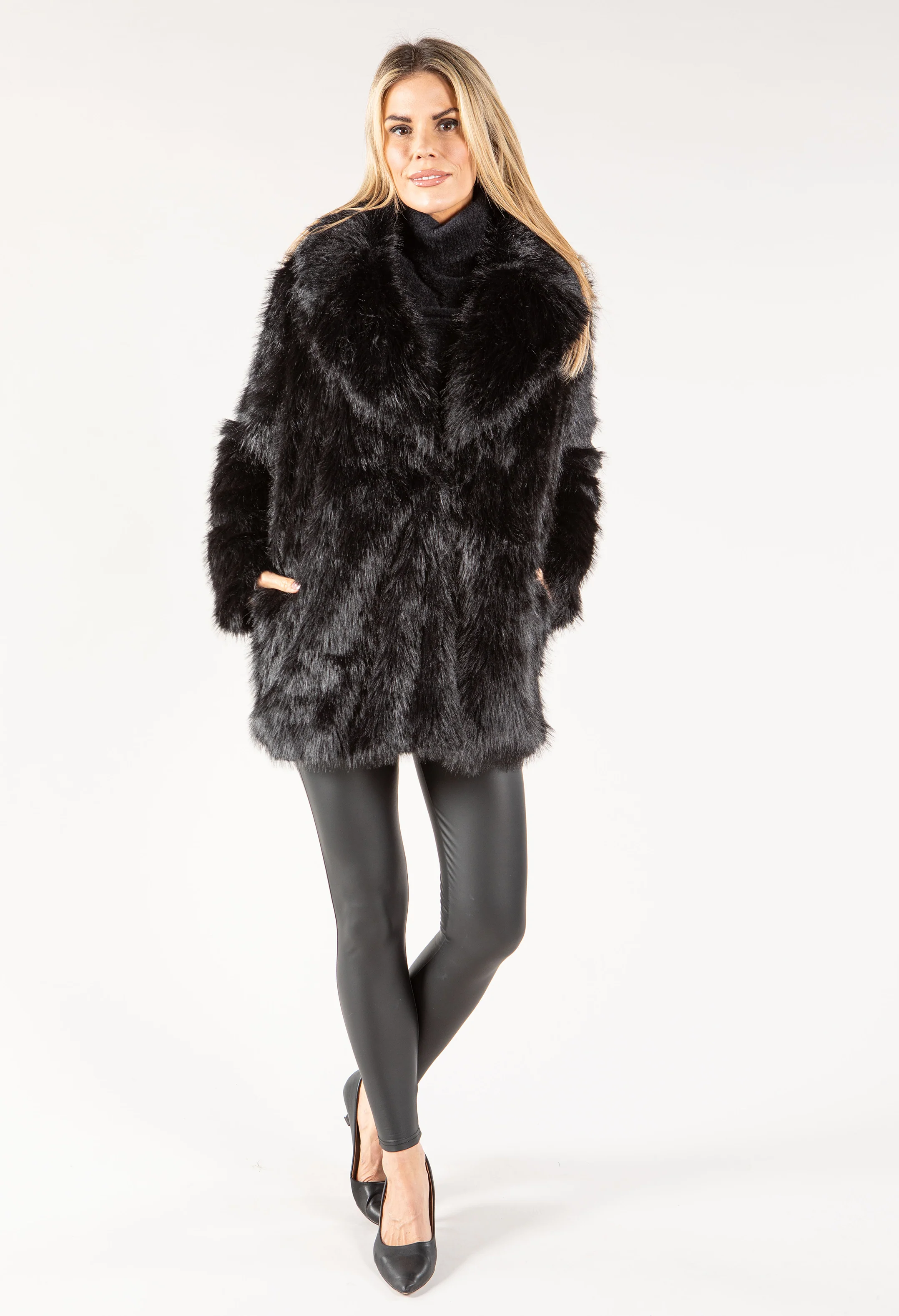 Shaggy Faux Fur Coat - Image 4
