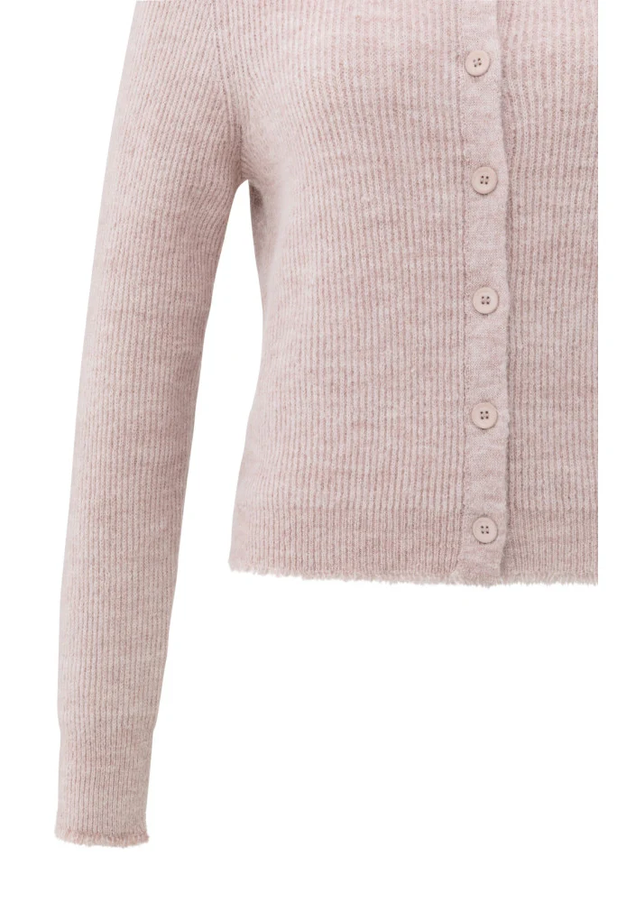 Short melange cardigan - Image 3
