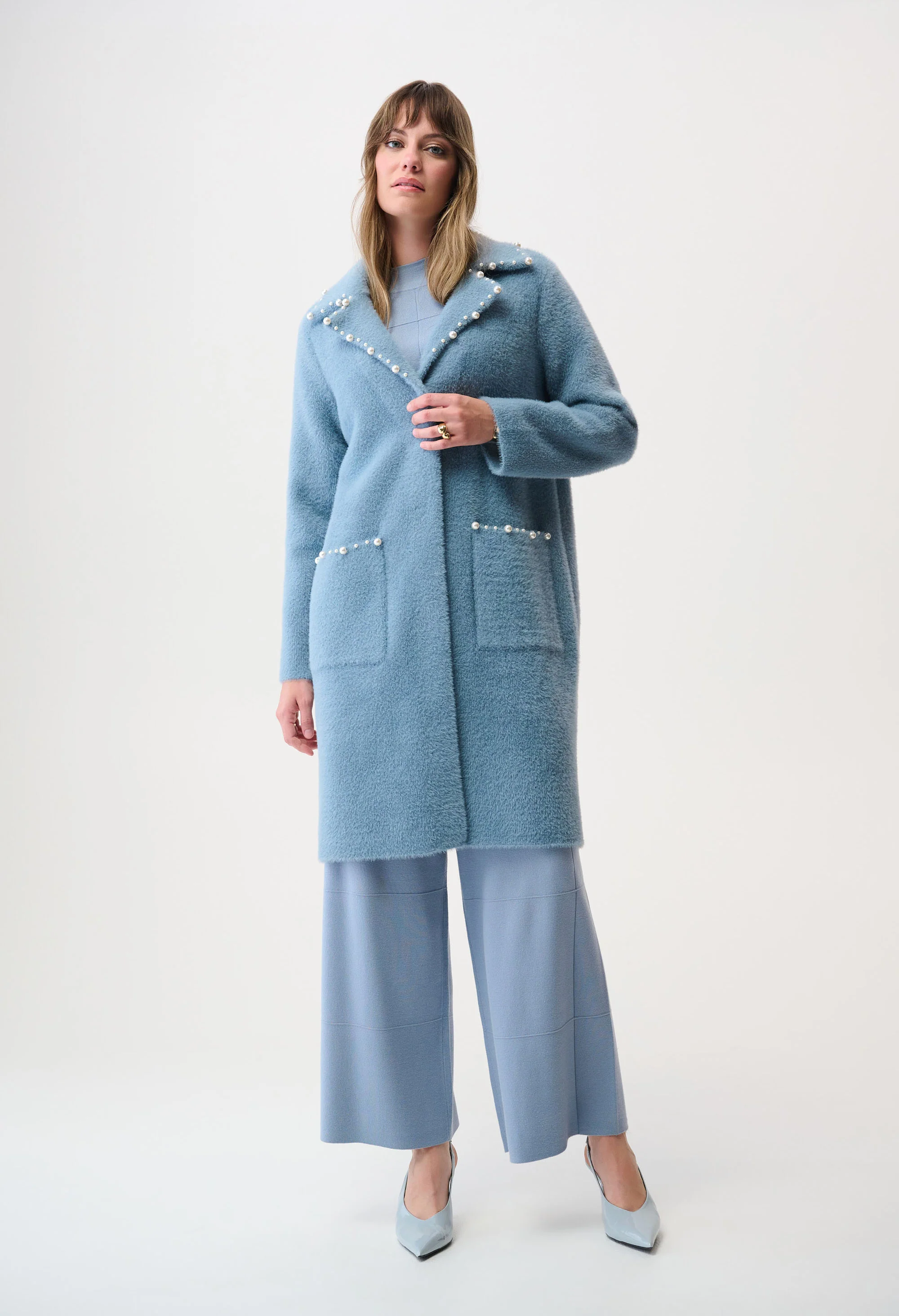 Single-breasted Pearl Coat
