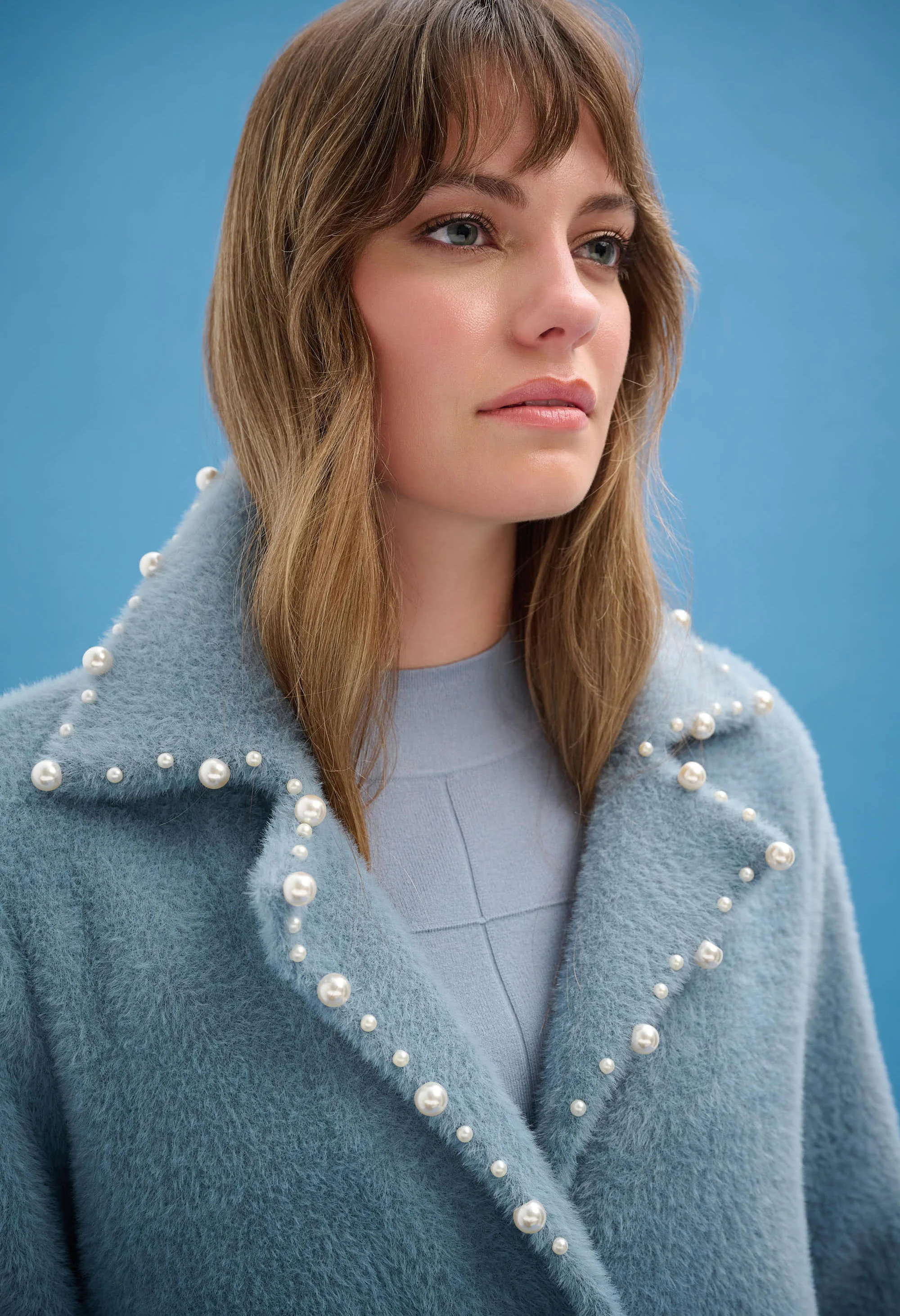 Single-breasted Pearl Coat - Image 5