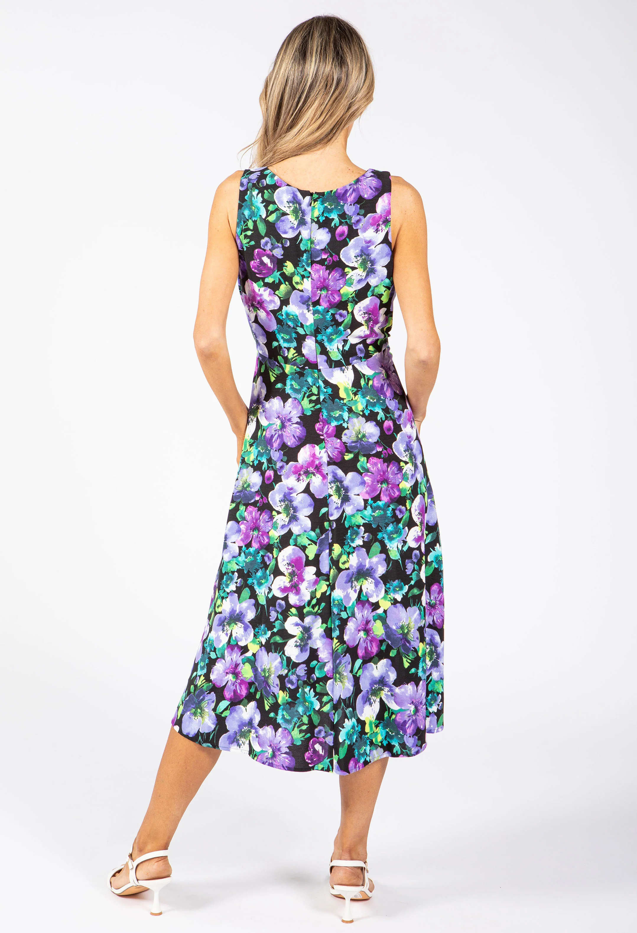Sleeveless Floral Midi Dress - Image 4