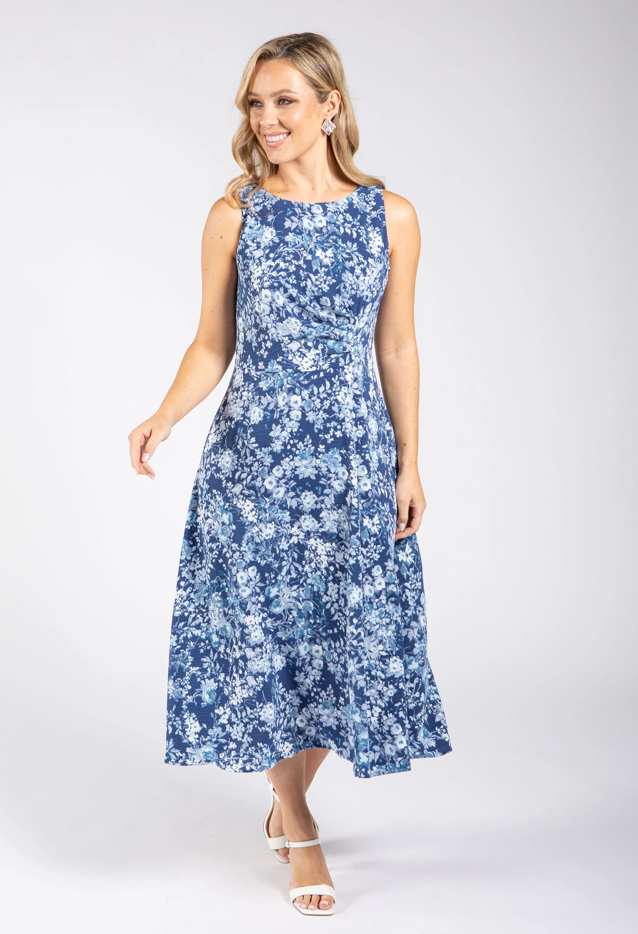 Sleeveless Floral Midi Dress - Image 2