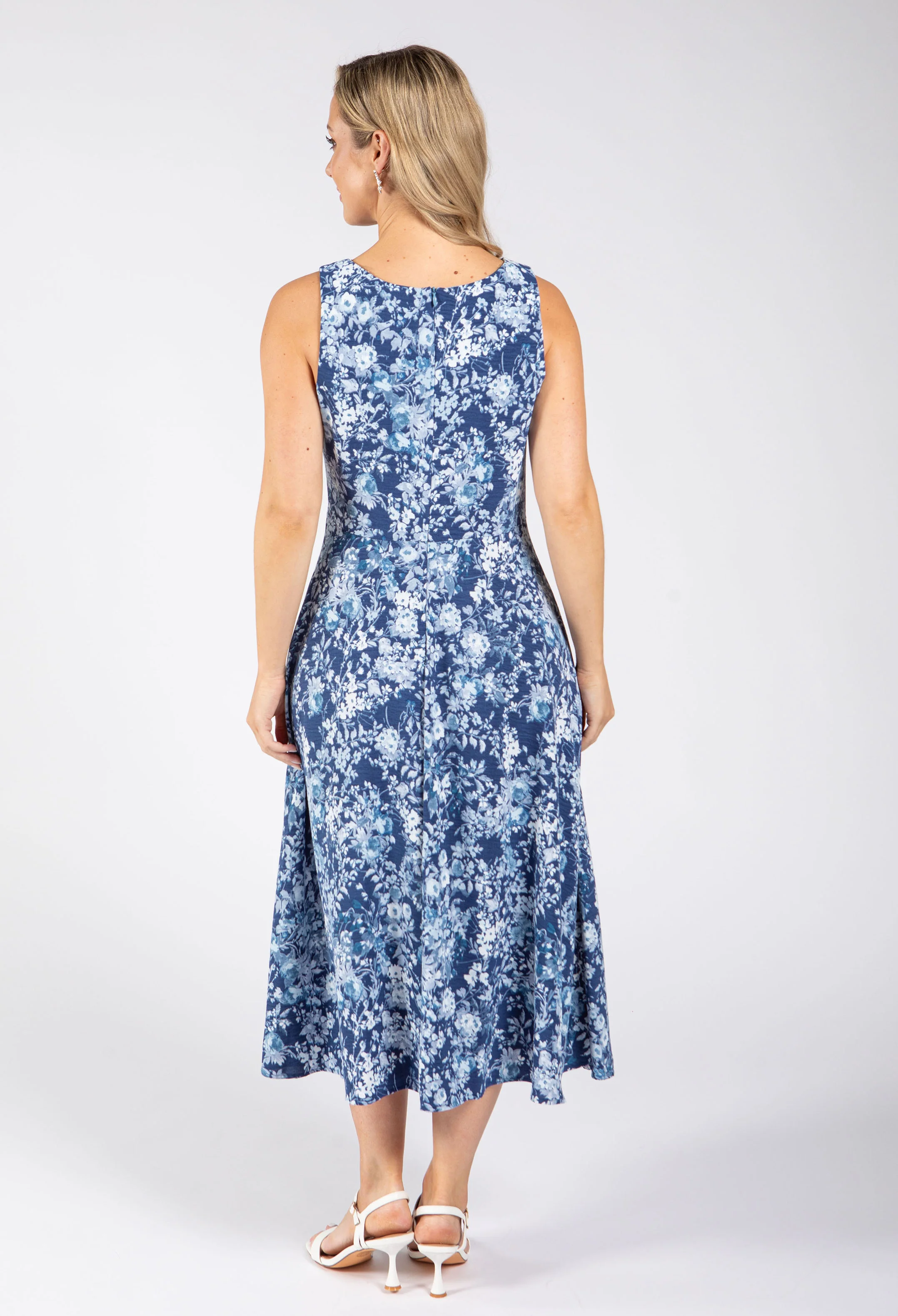 Sleeveless Floral Midi Dress - Image 5