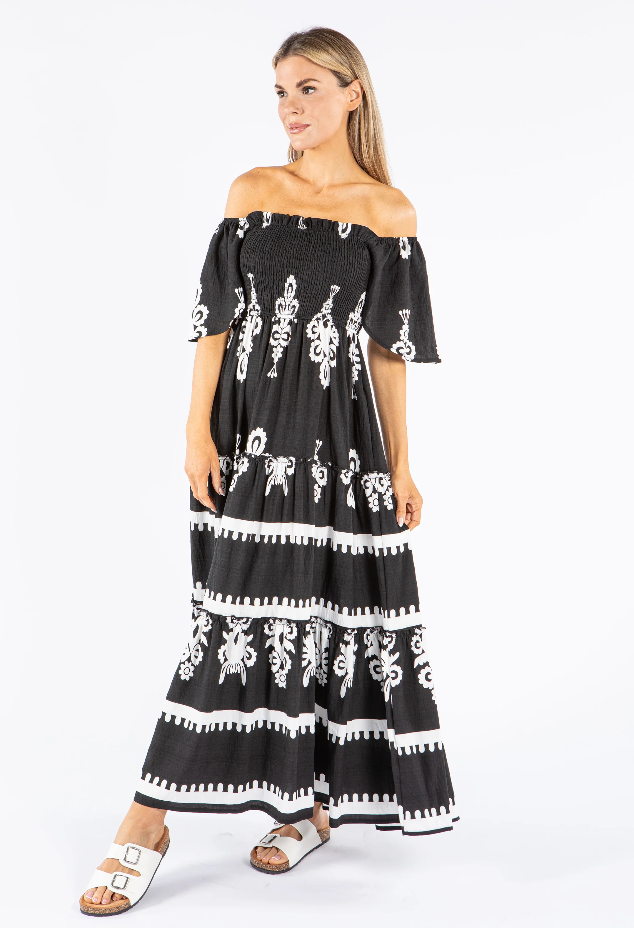 Smocking Bodice Floral Dress - Image 5