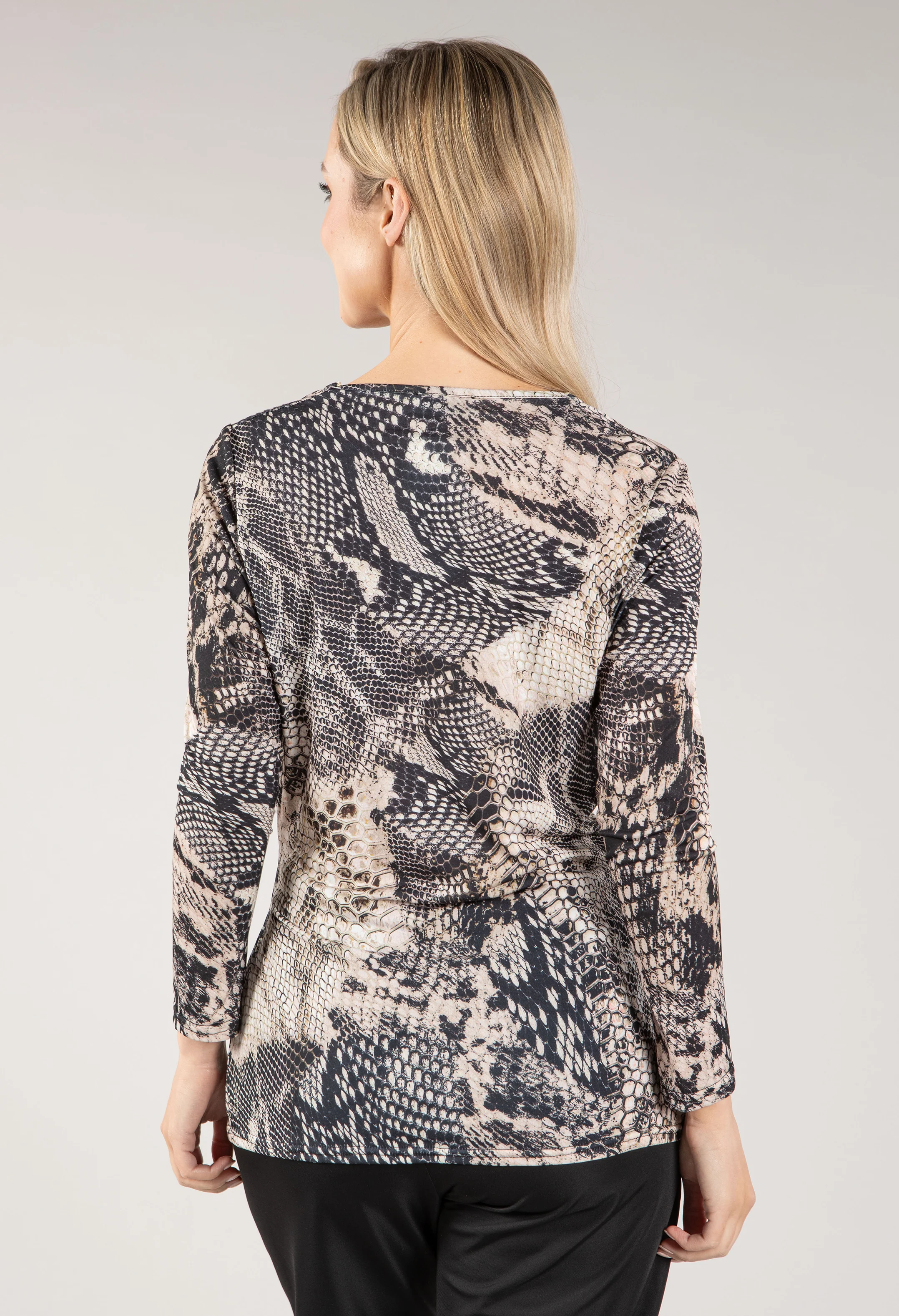 Snake Print V Neckline Top - Image 3