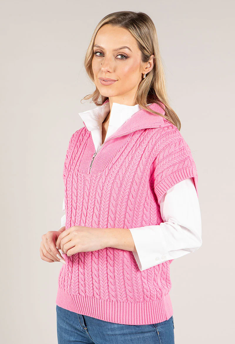 Soft Cable Knit Sweater Vest - Image 11