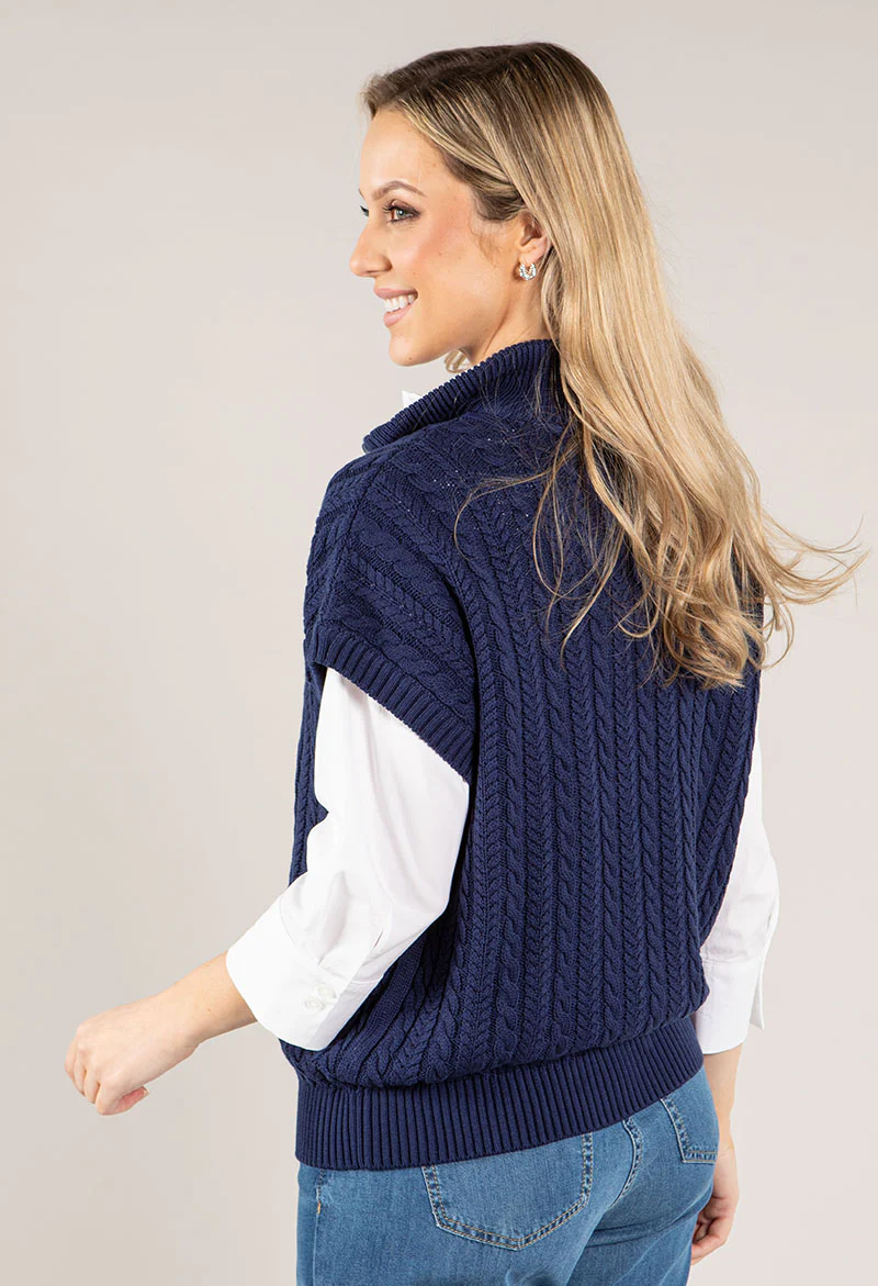 Soft Cable Knit Sweater Vest - Image 7