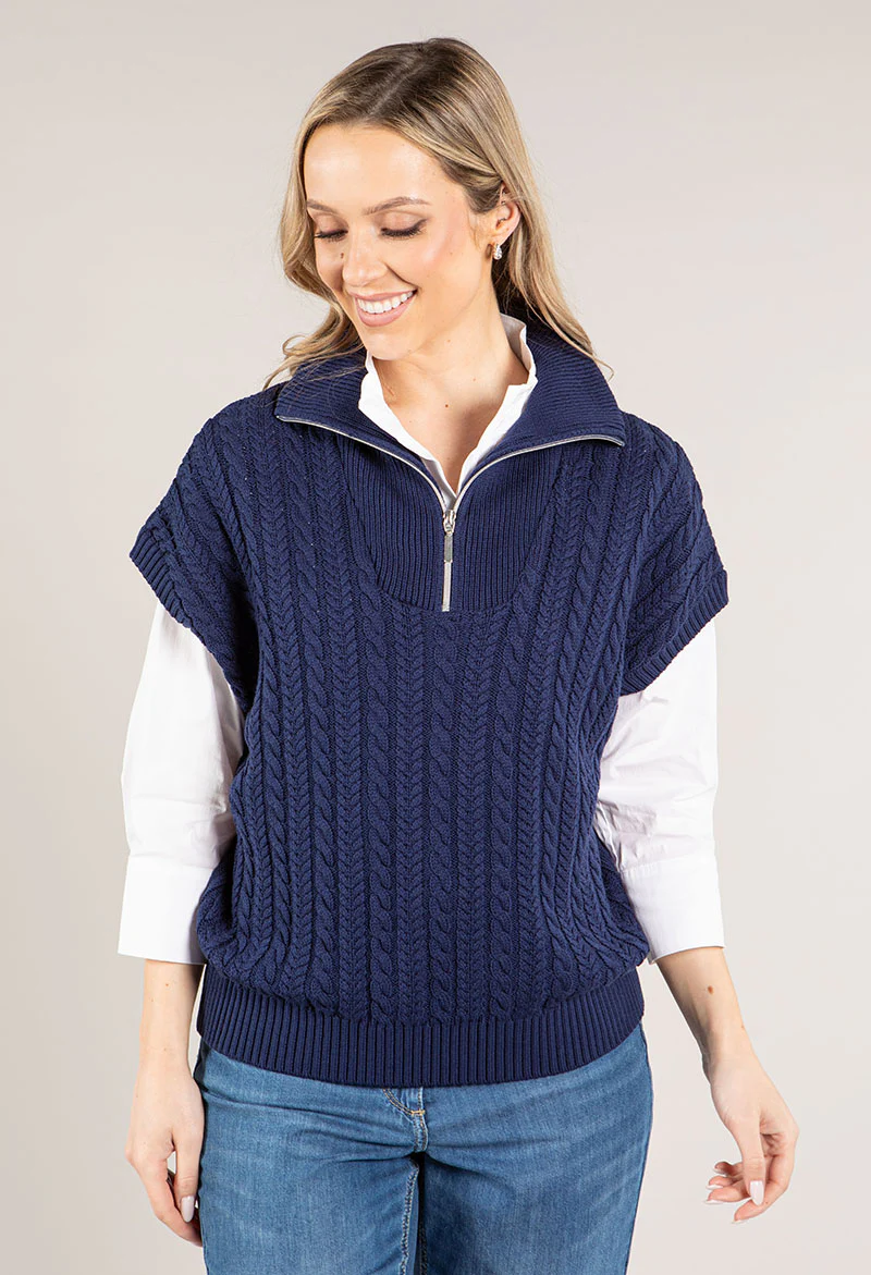 Soft Cable Knit Sweater Vest - Image 8