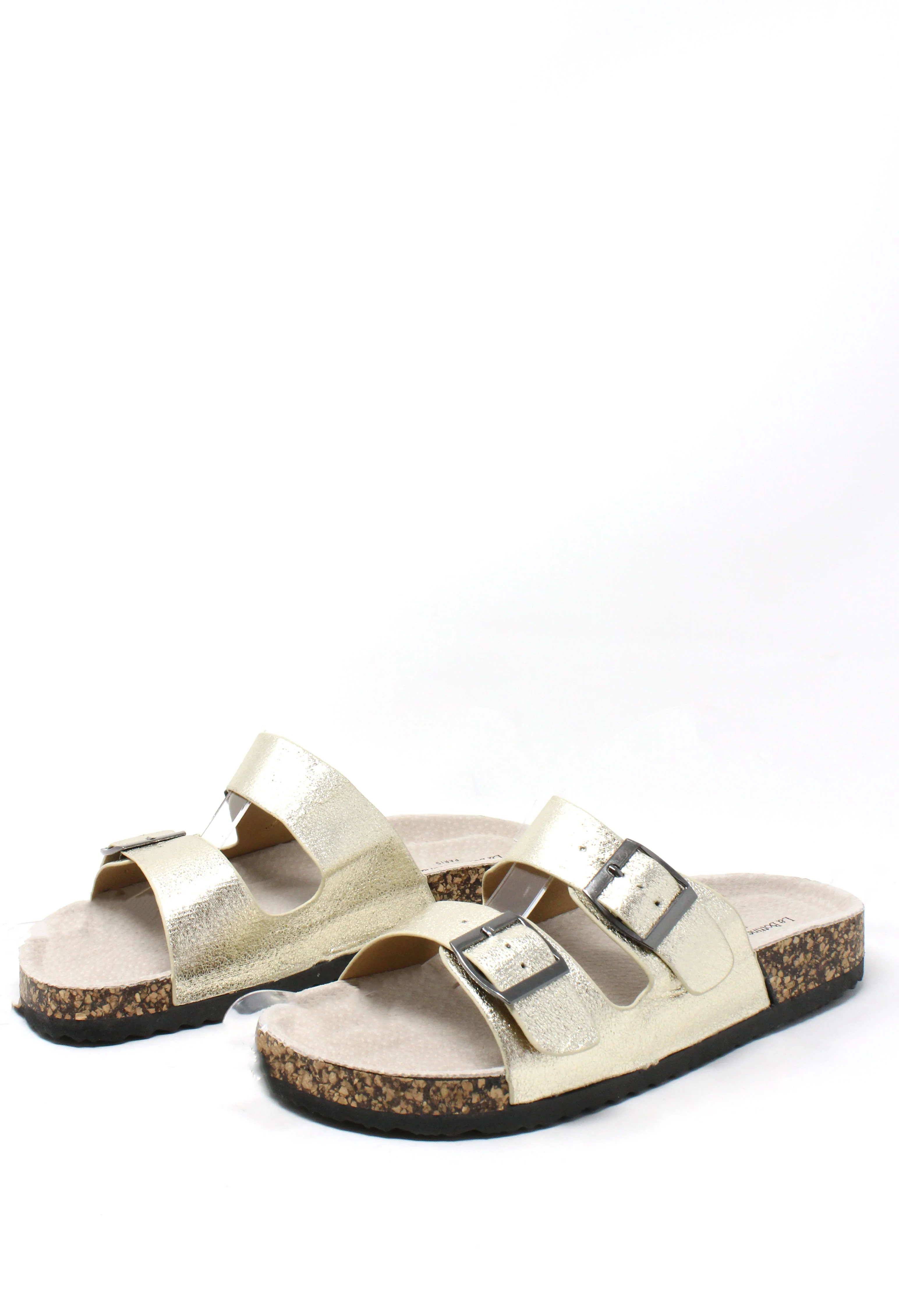 Soft Metallic Double Strap Sandal - Image 5