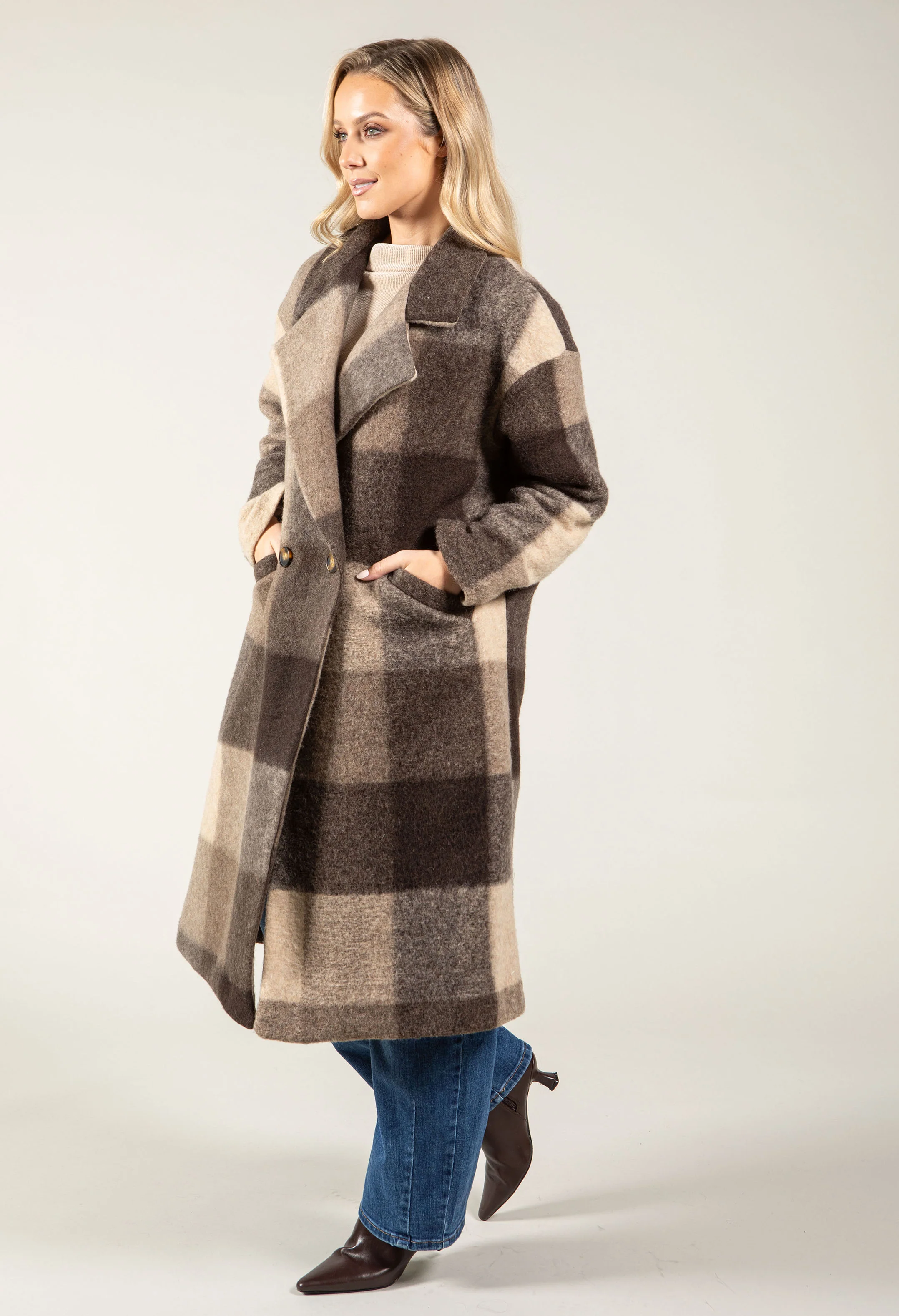 Soft Touch Check Trench Coat - Image 9