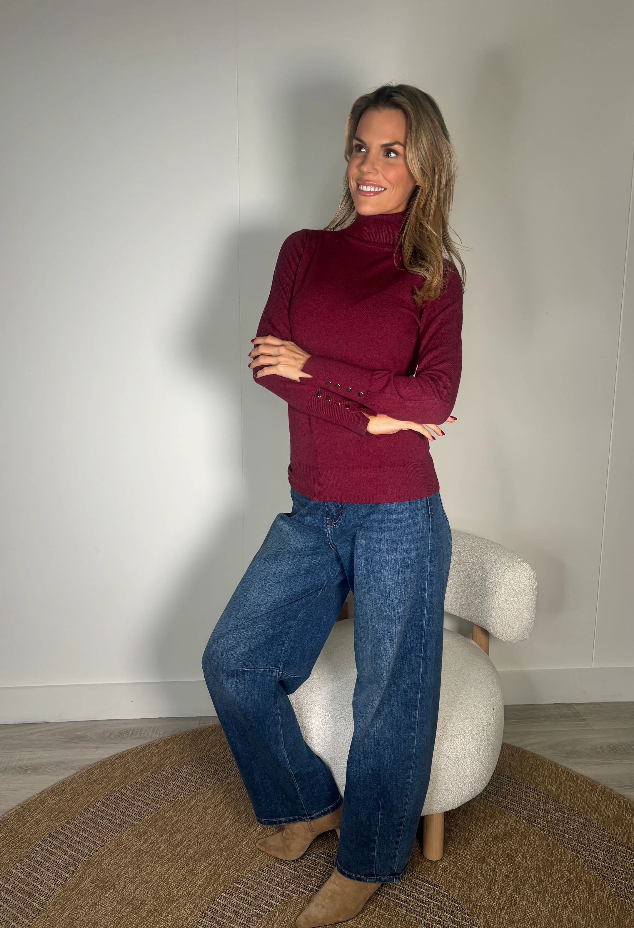 Soft Touch Roll Neck Knit Jumper - Image 10