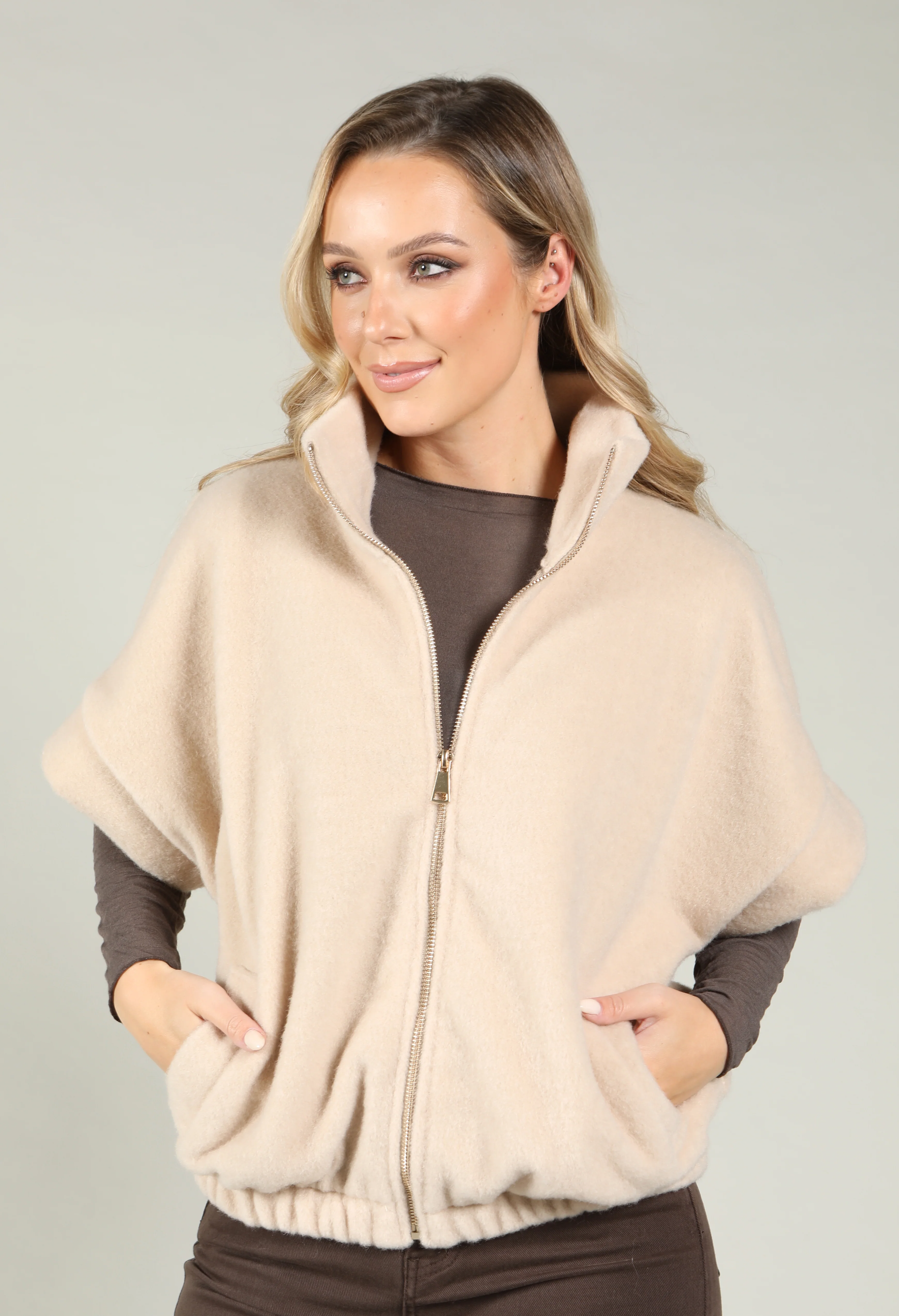 Soft Touch Zip-Up Gilet - Image 3