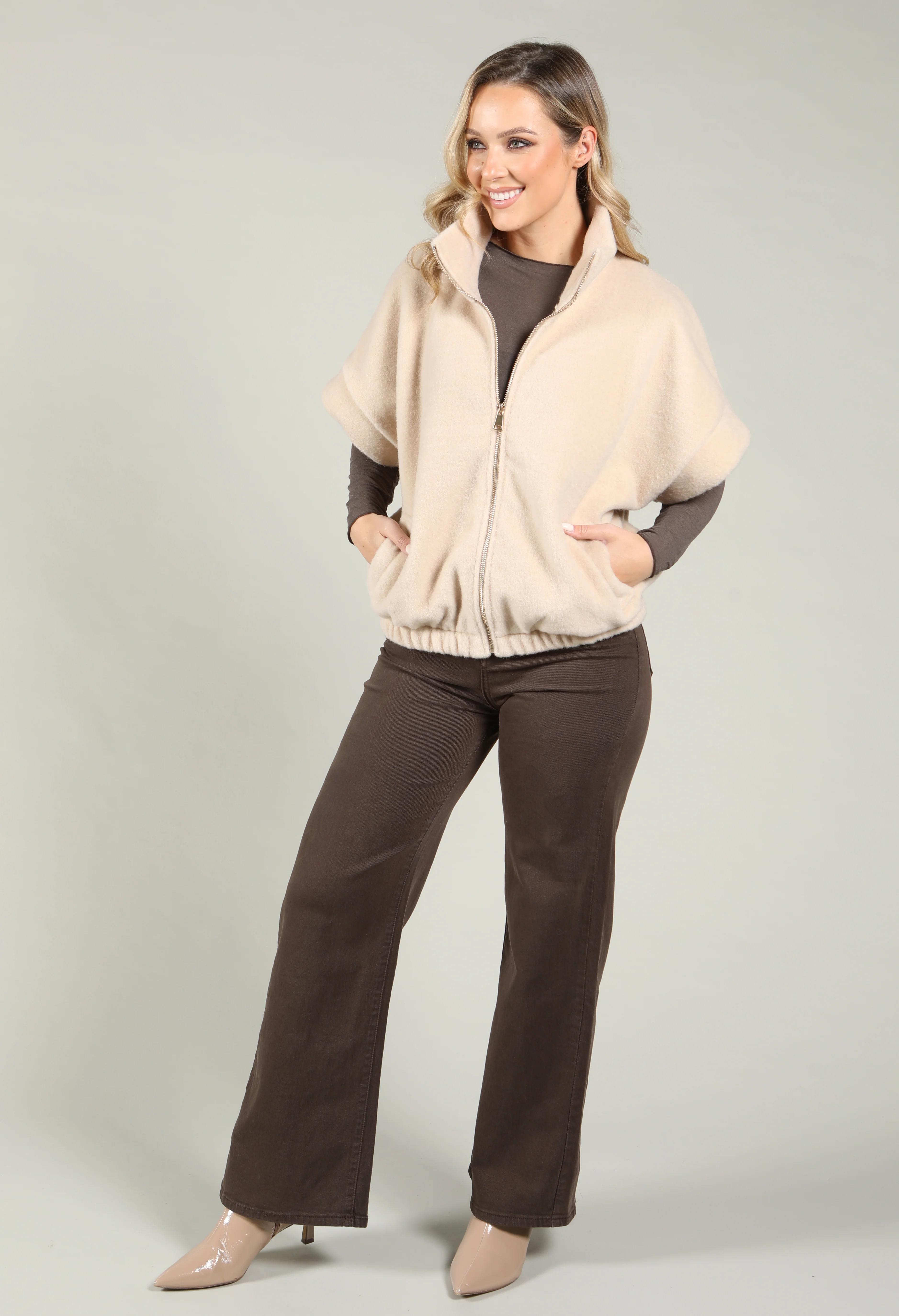 Soft Touch Zip-Up Gilet - Image 4