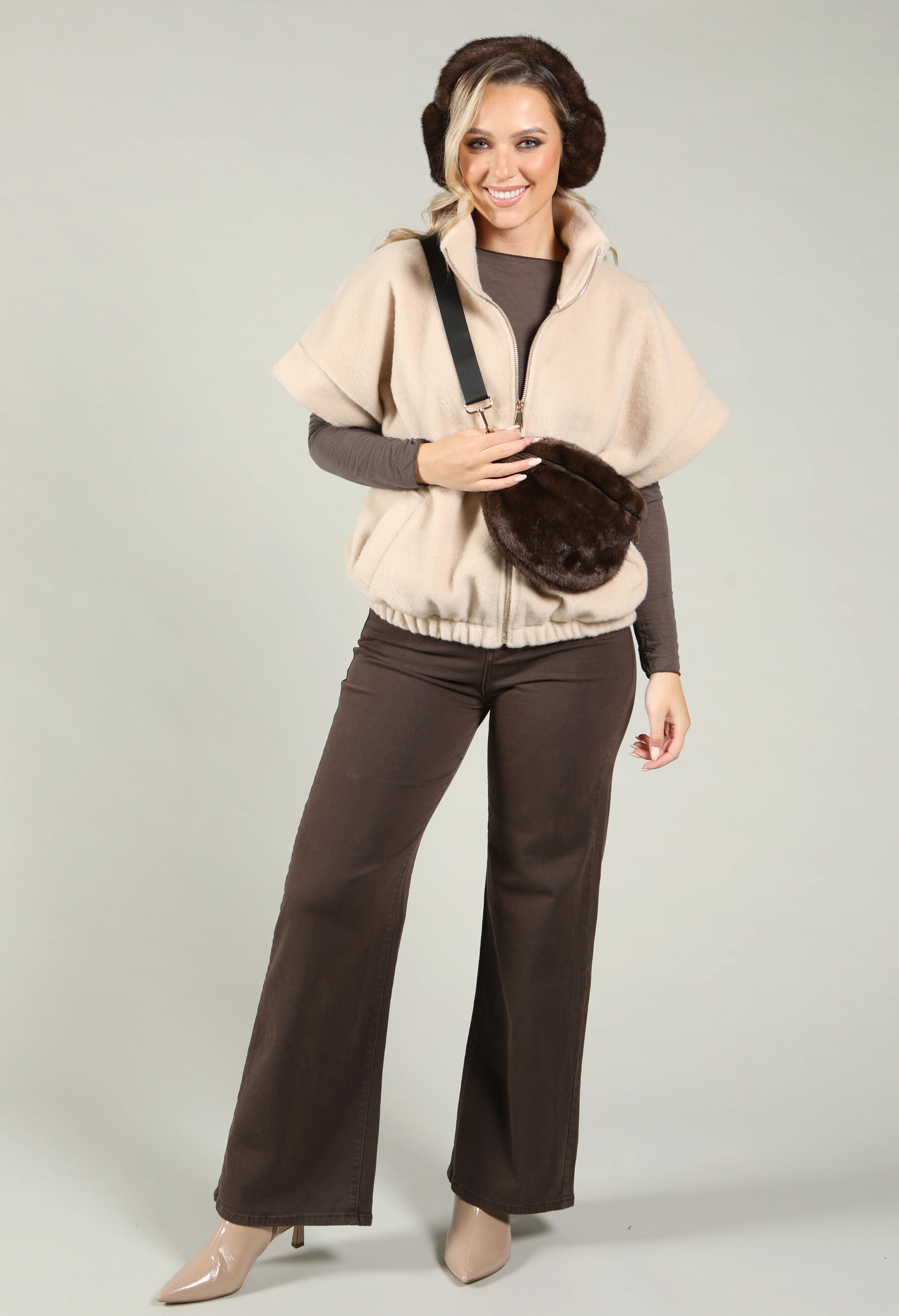Soft Touch Zip-Up Gilet - Image 7