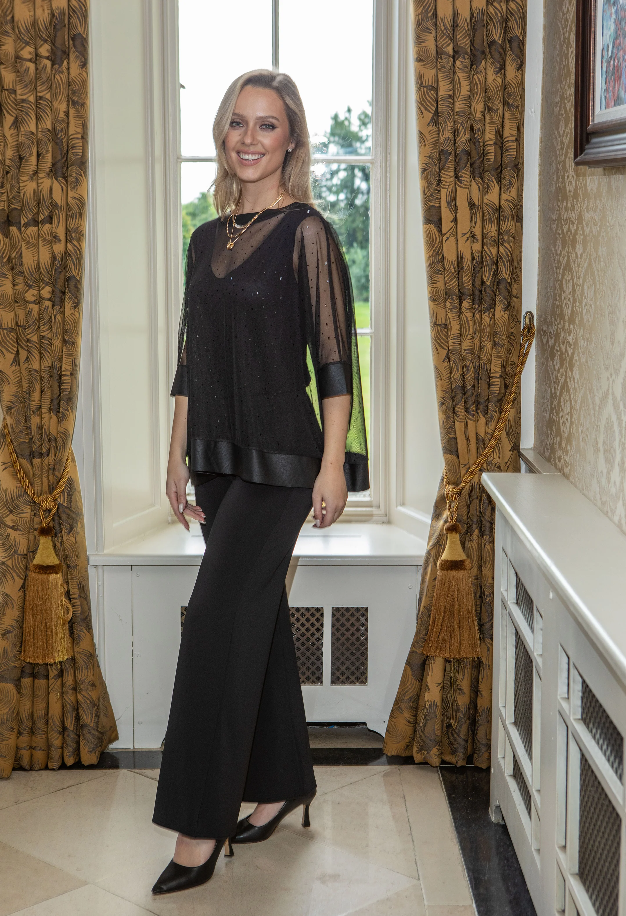 Sparkle Mesh Blouse - Image 2