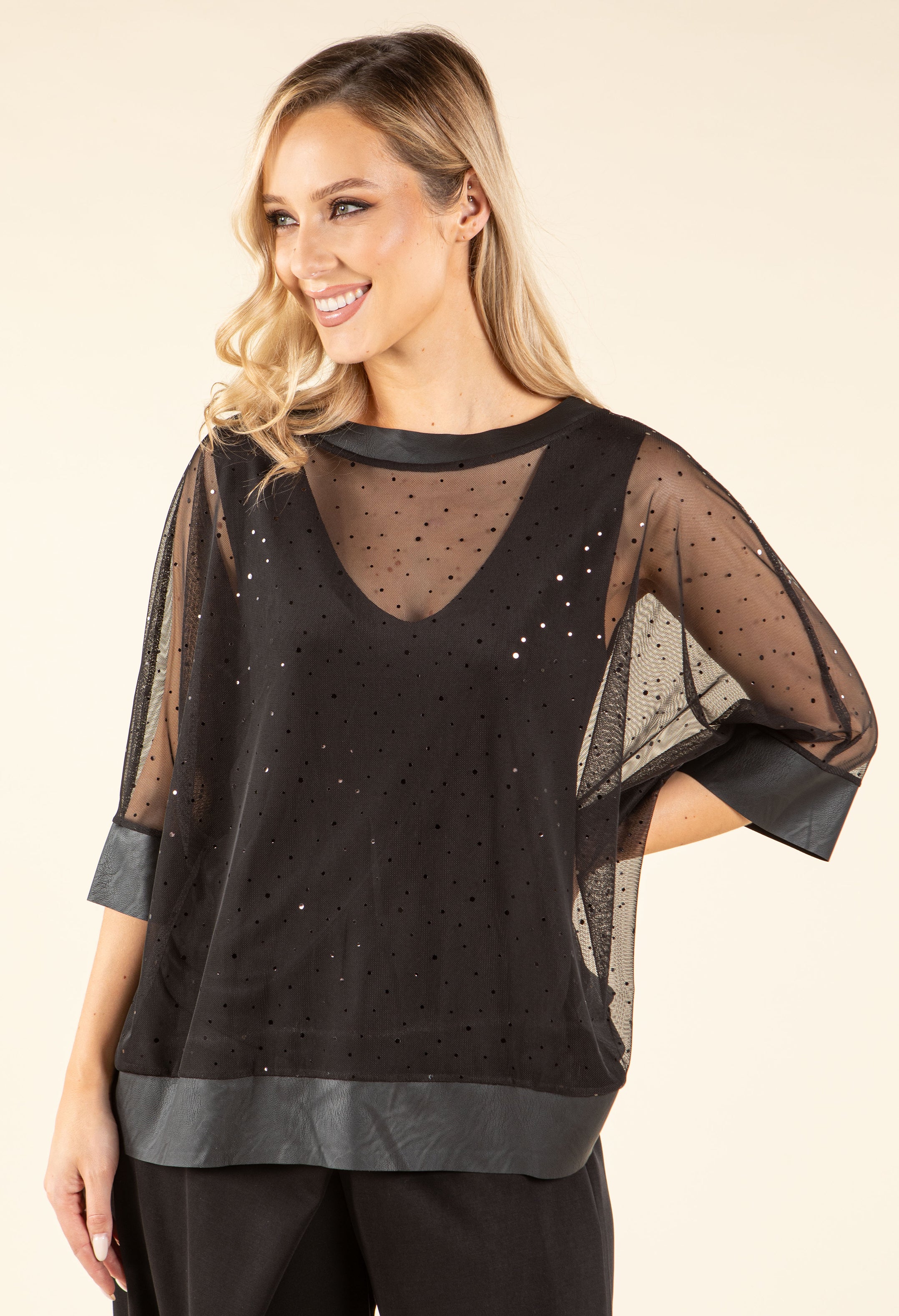 Sparkle Mesh Blouse - Image 3