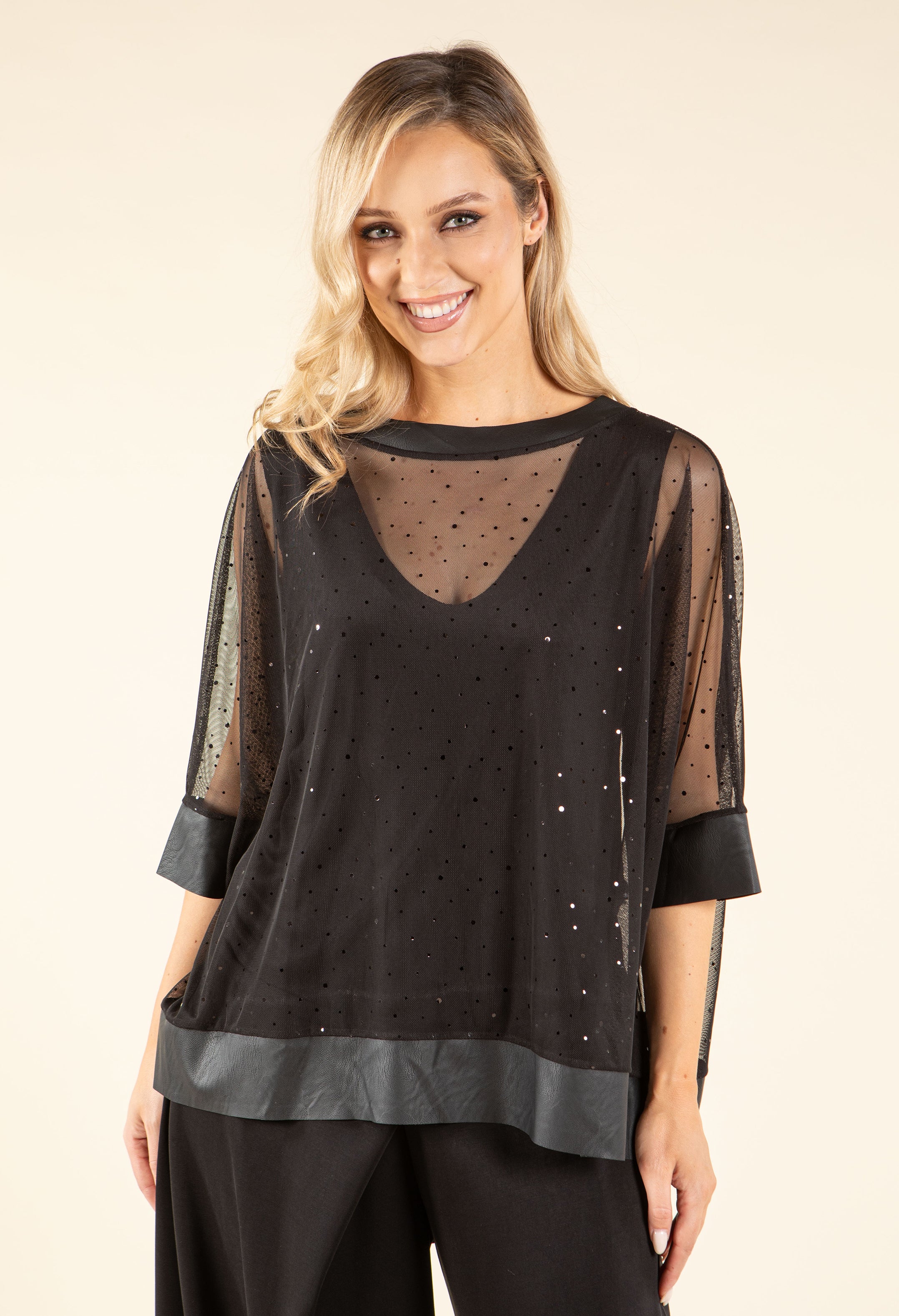 Sparkle Mesh Blouse - Image 4