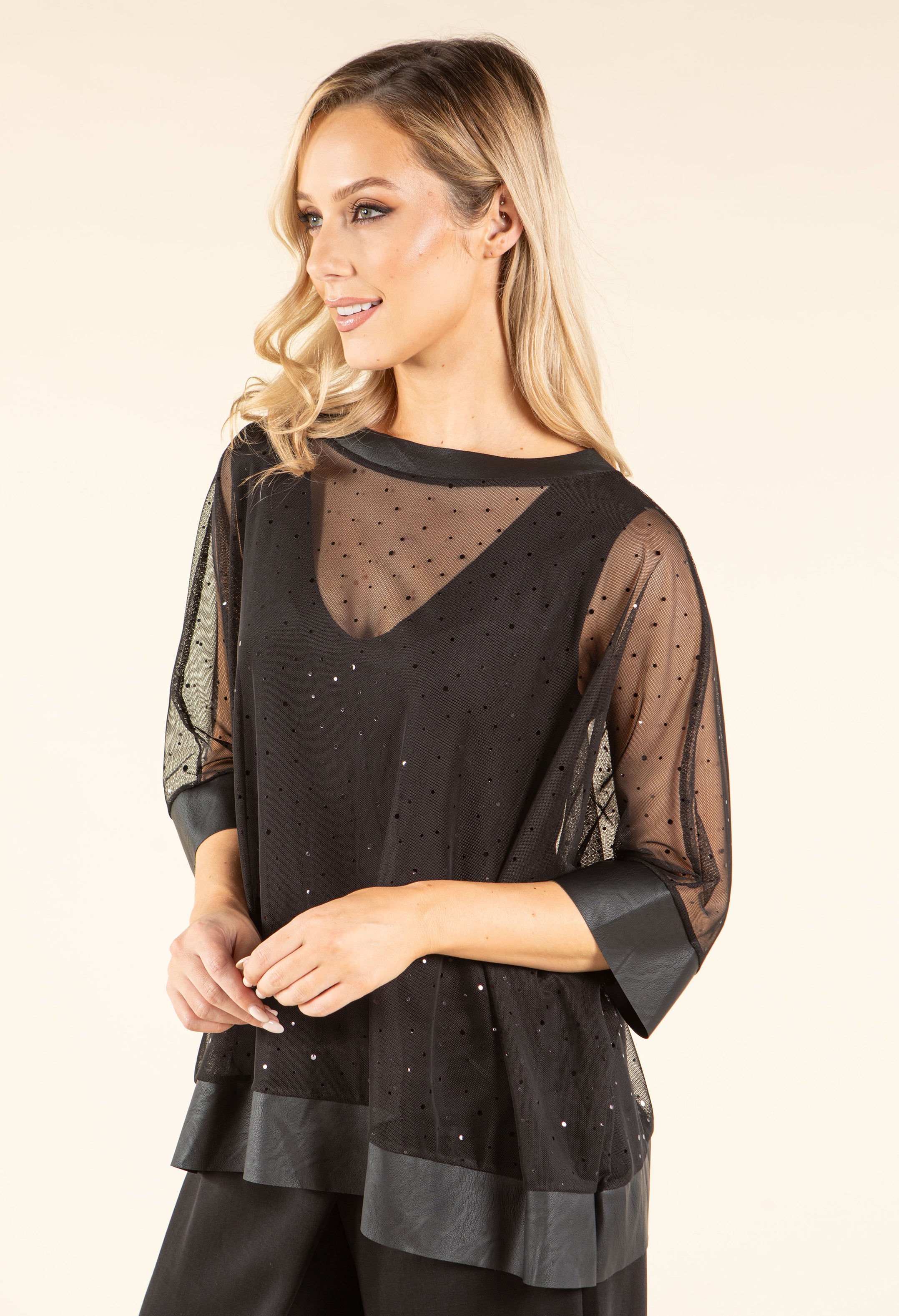 Sparkle Mesh Blouse - Image 5