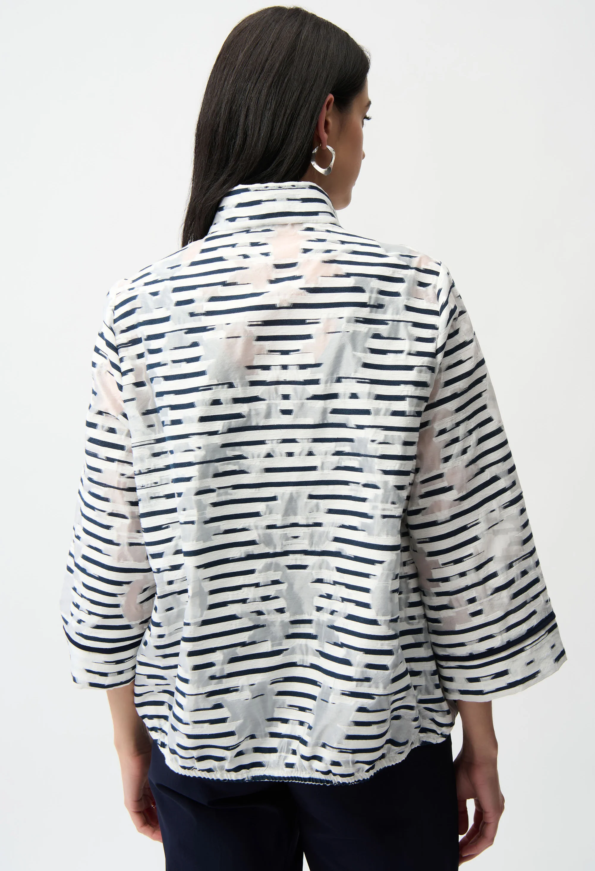 Sporty Striped Zipper Jacket - Image 2