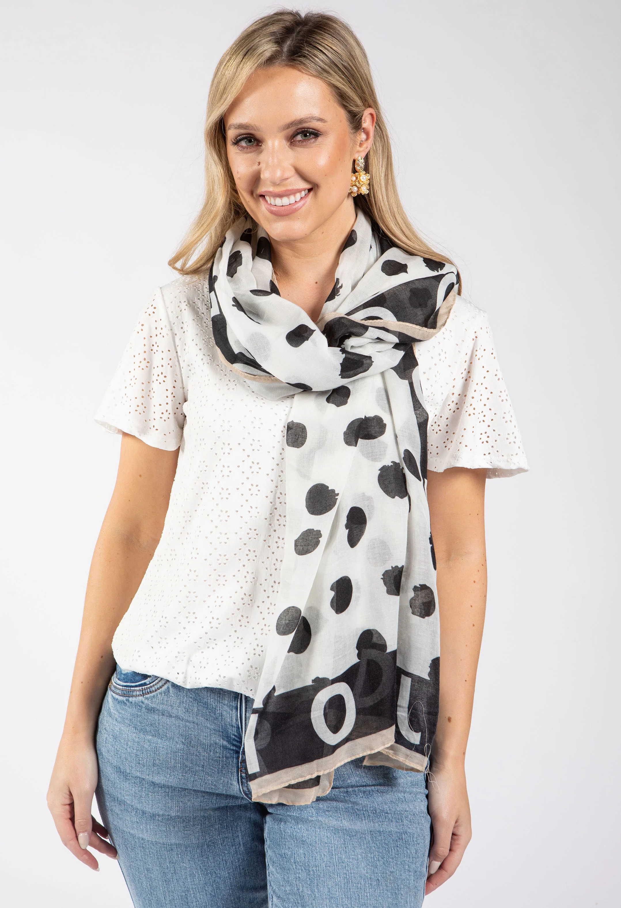 Spotted Print Scarf - Image 10