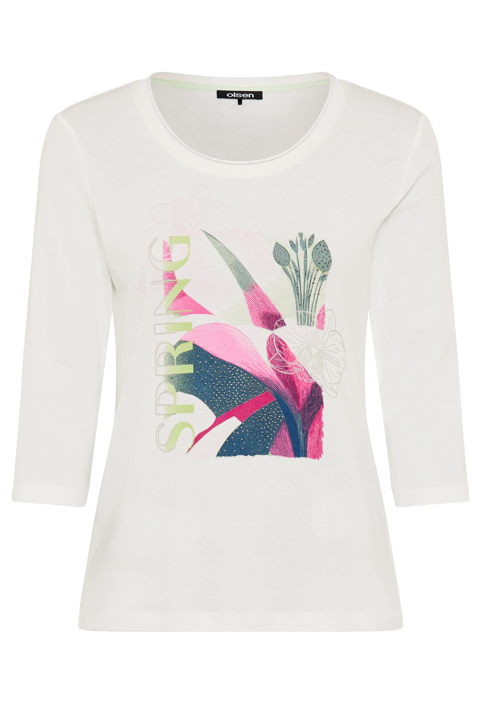 Spring Print 3/4 Sleeve Top - Image 4