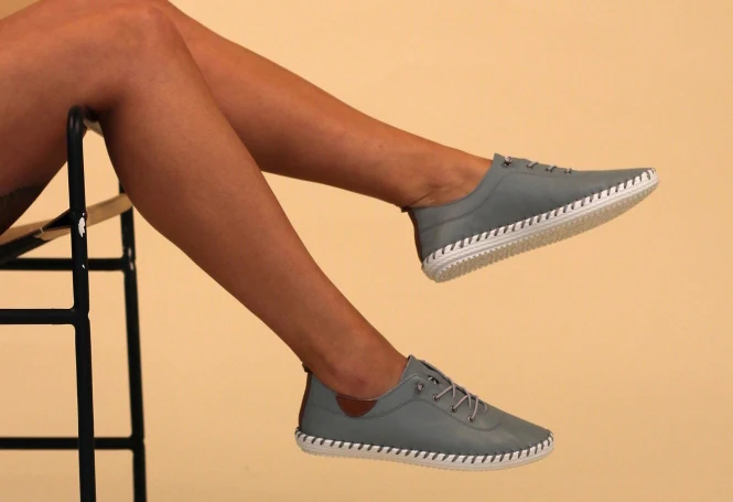 St Ives Leather Plimsoll - Image 4