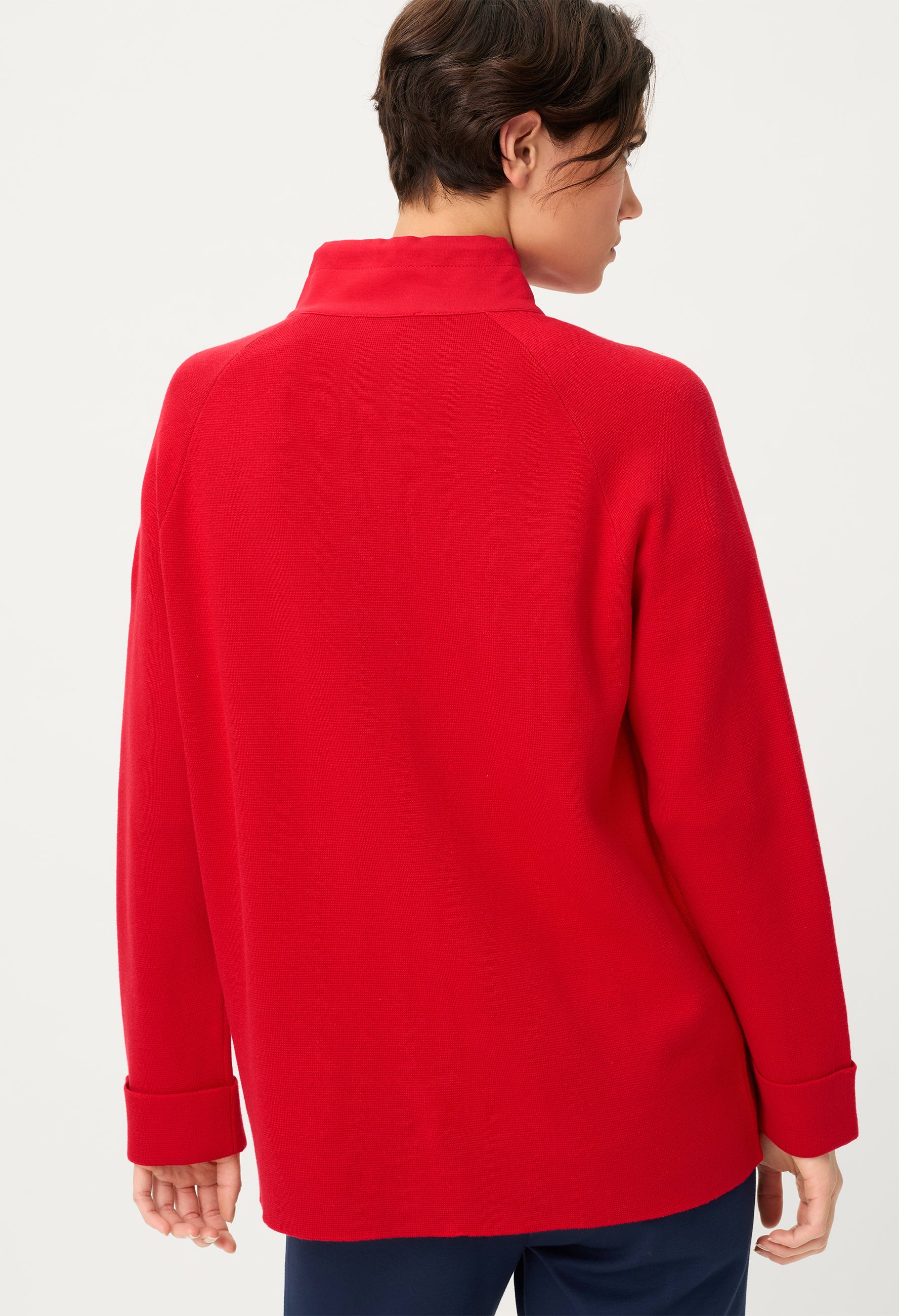 Stand-Up Collar Knit Cardigan - Image 2