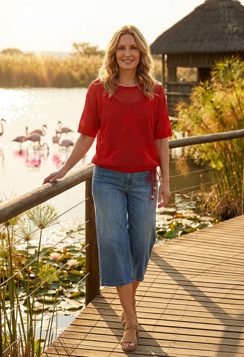 Star Design Knit Top - Image 17
