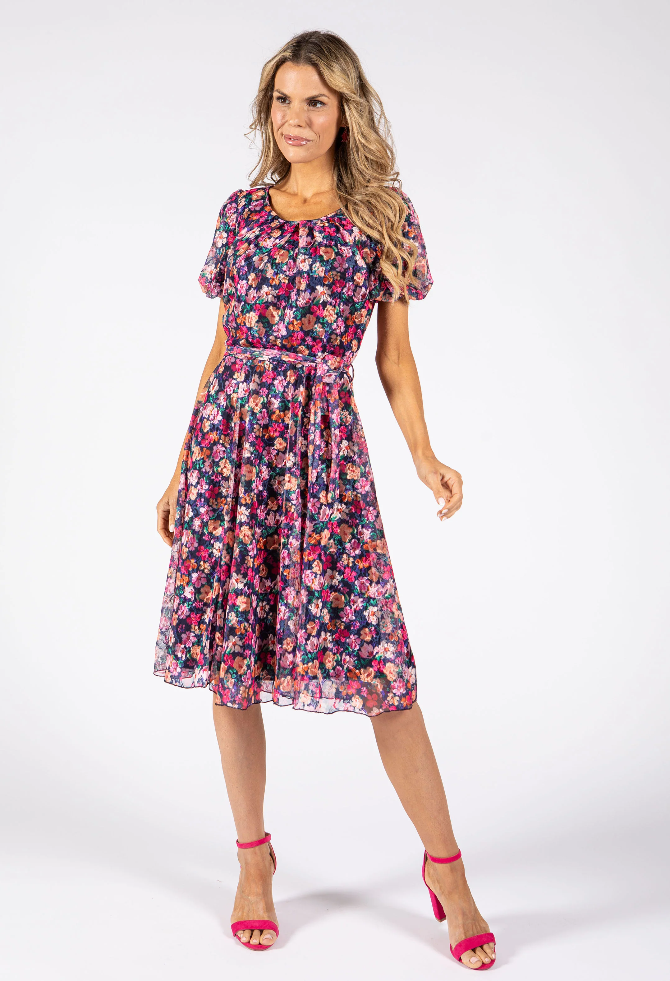 Stella Floral Lace Midi Dress - Image 3