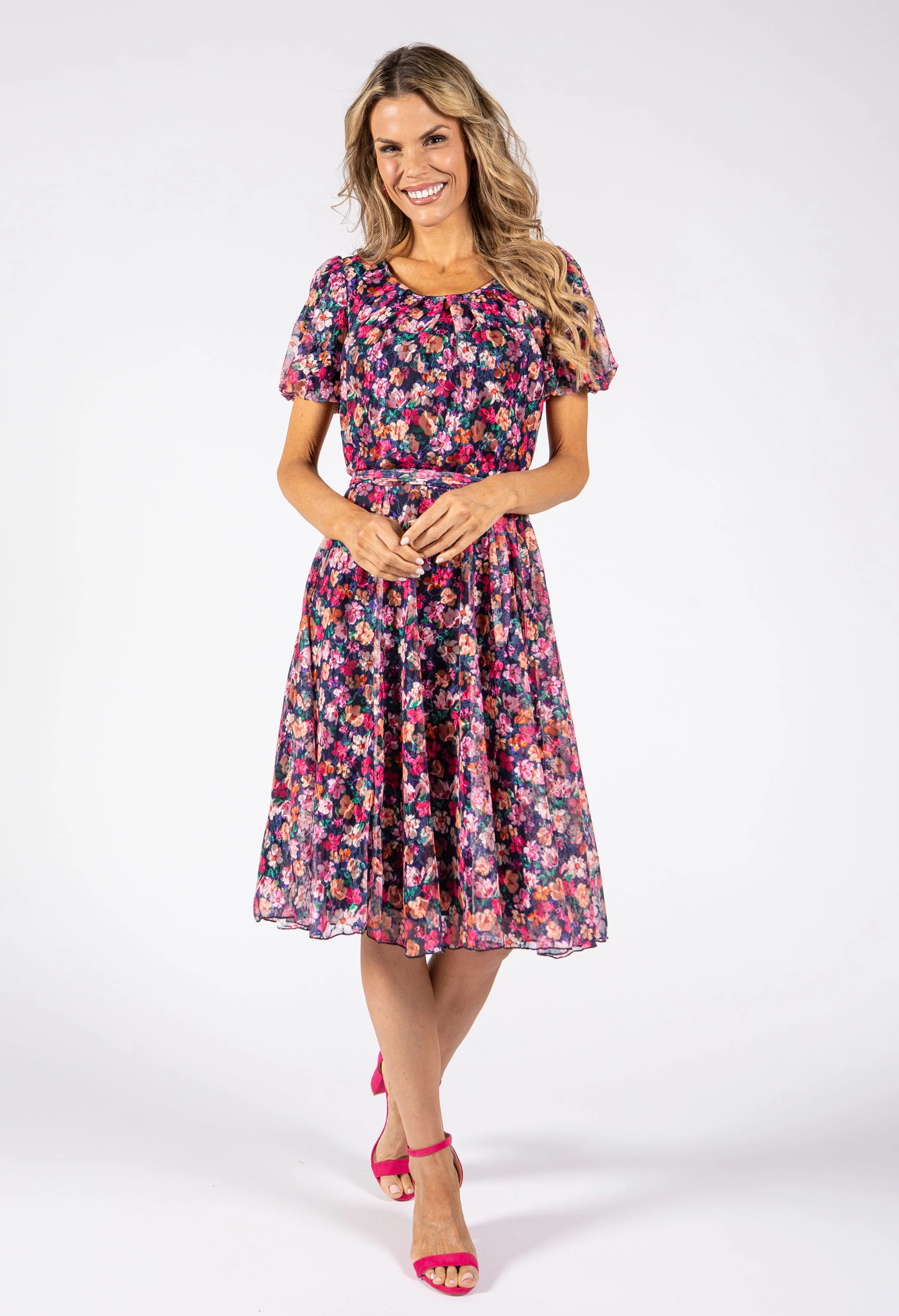 Stella Floral Lace Midi Dress - Image 4