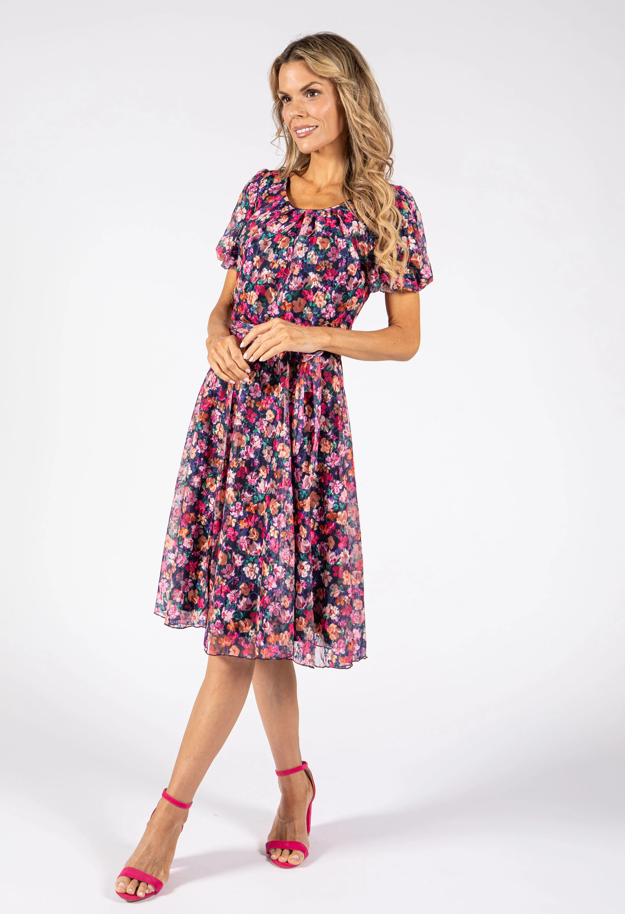 Stella Floral Lace Midi Dress - Image 5