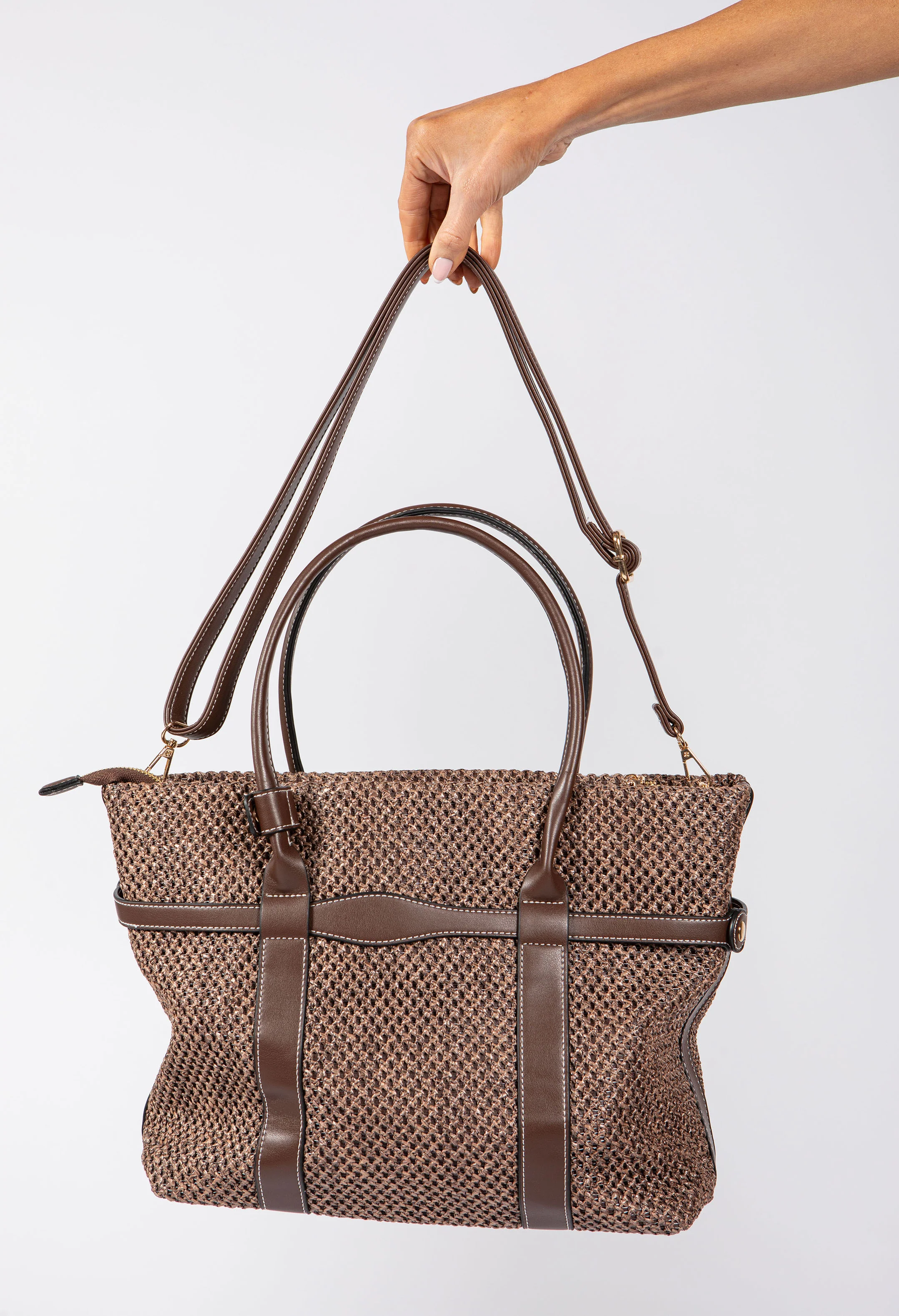Straw Effect Tote Bag - Image 10
