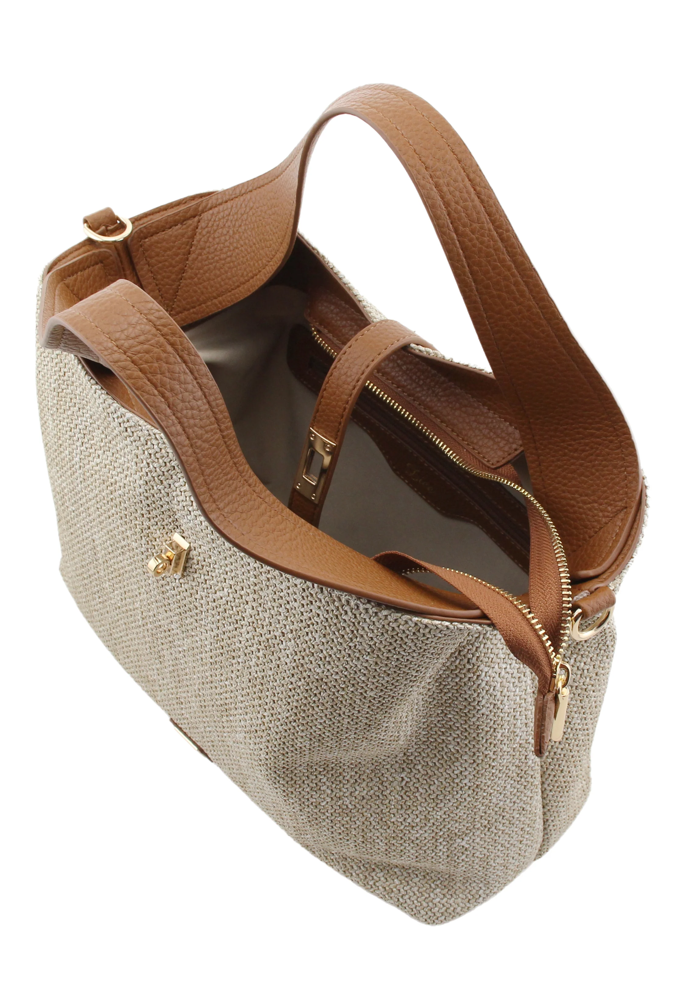 Straw Look Shopper Bag - Image 3