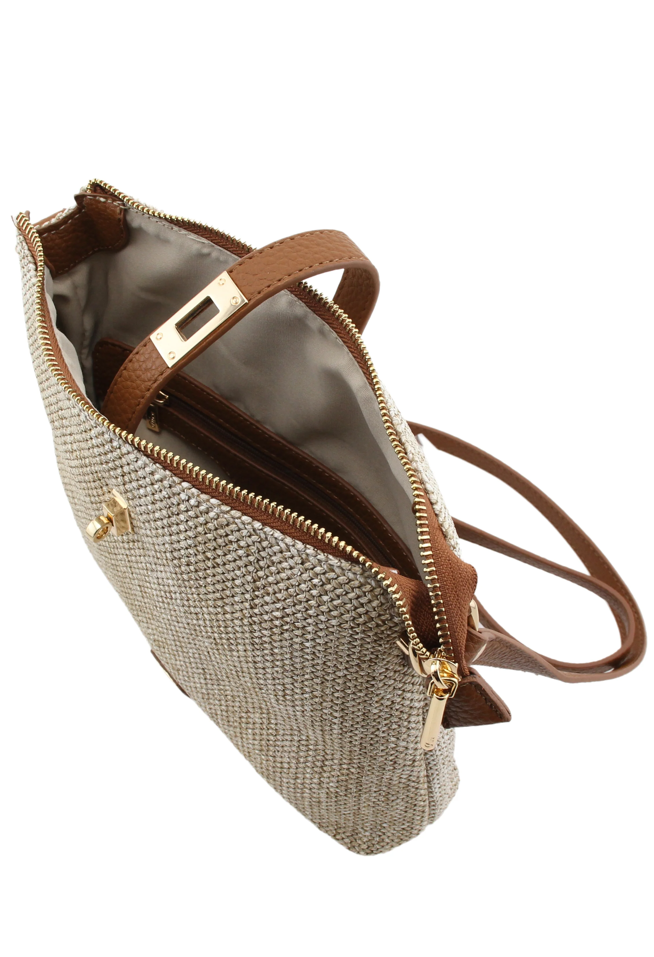 Straw Look Crossbody Bag - Image 2